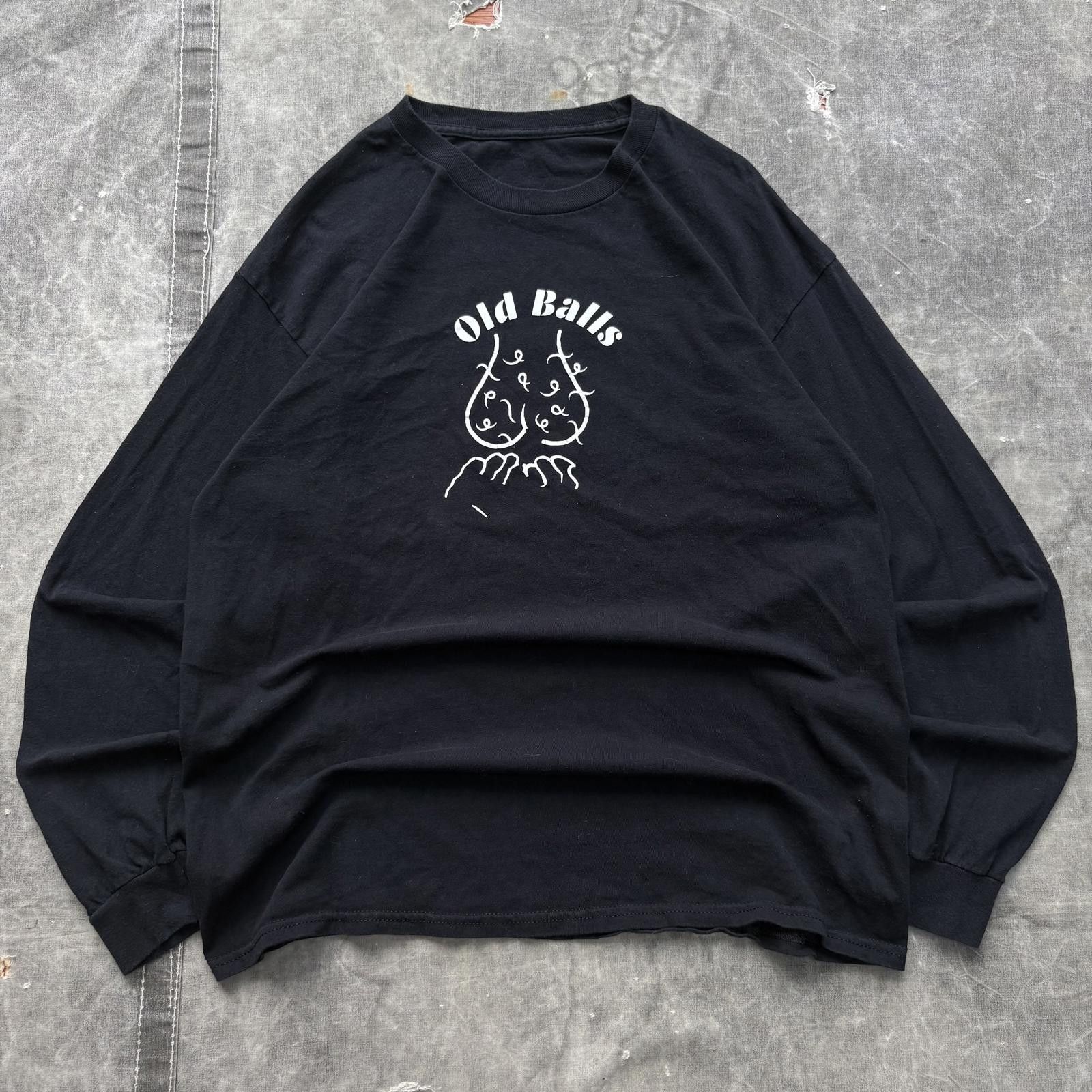 Vintage Vintage Y2K Old Balls Testicles Funny Sex Grunge Shirt Size US XL / EU 56 / 4 - 1 Thumbnail