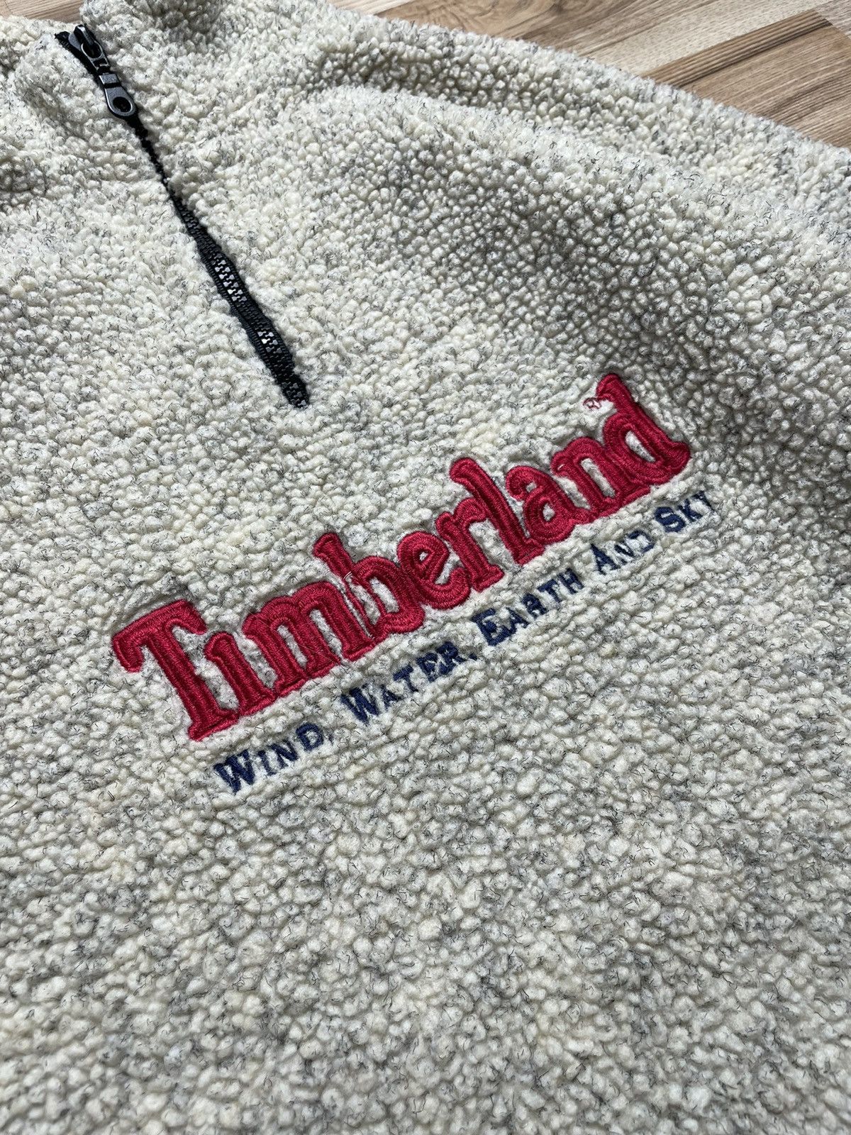 Timberland × Vintage Timberland Vintage 90s Fleece Zip Sweatshirt Sherpa Jacket Size US L / EU 52-54 / 3 - 2 Thumbnail