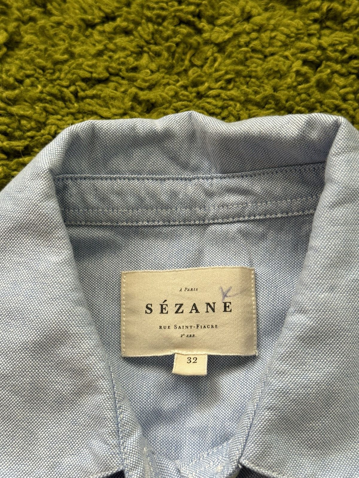 Designer × Sezane Sezane Paris minimalist blue buttons up shirt blouse Size XS / US 0-2 / IT 36-38 - 3 Thumbnail