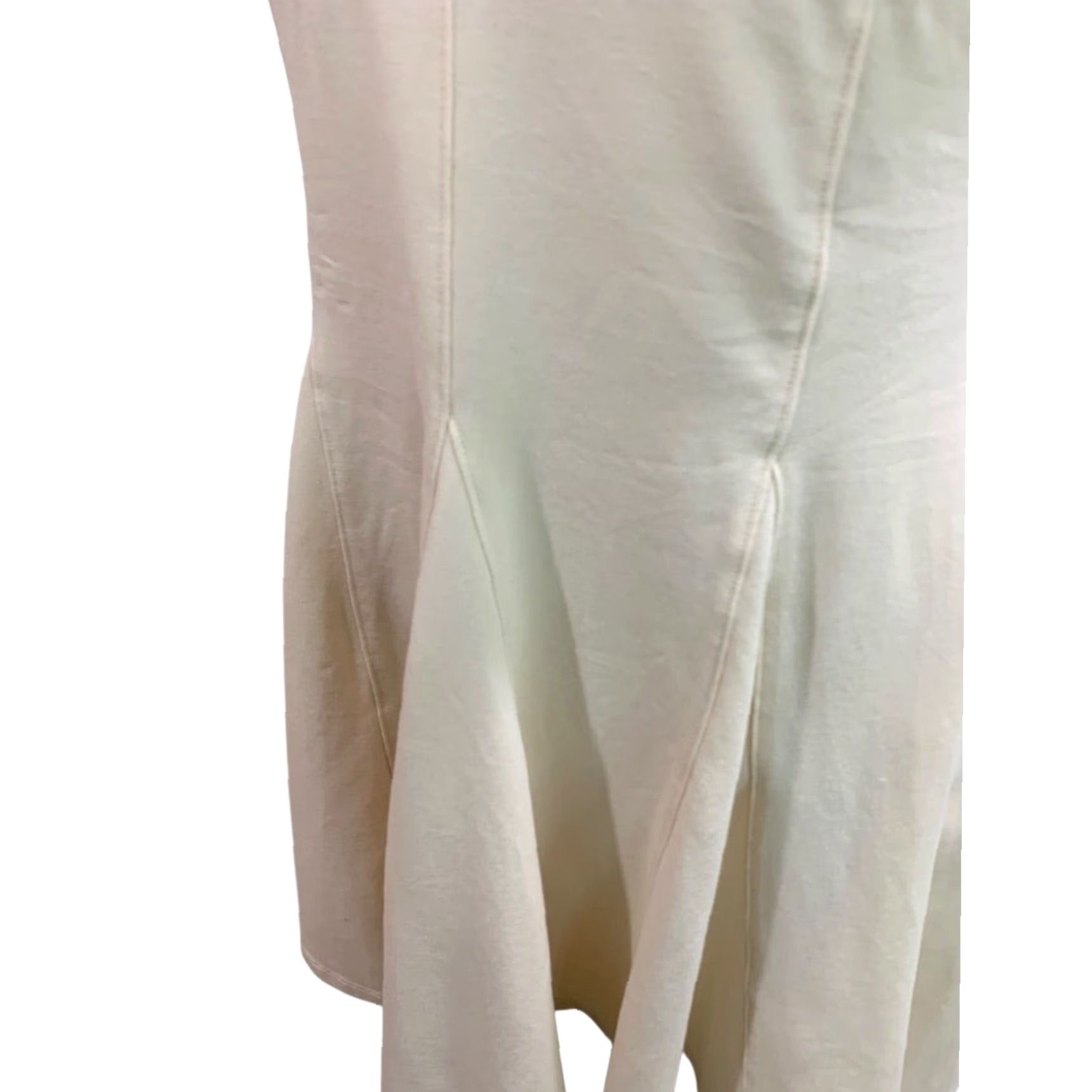 Vintage VINTAGE American Eagle Sundress Knit Pullover Small Ivory White Spaghetti Strap Womens 30" Short Dress Size S / US 4 / IT 40 - 4 Thumbnail