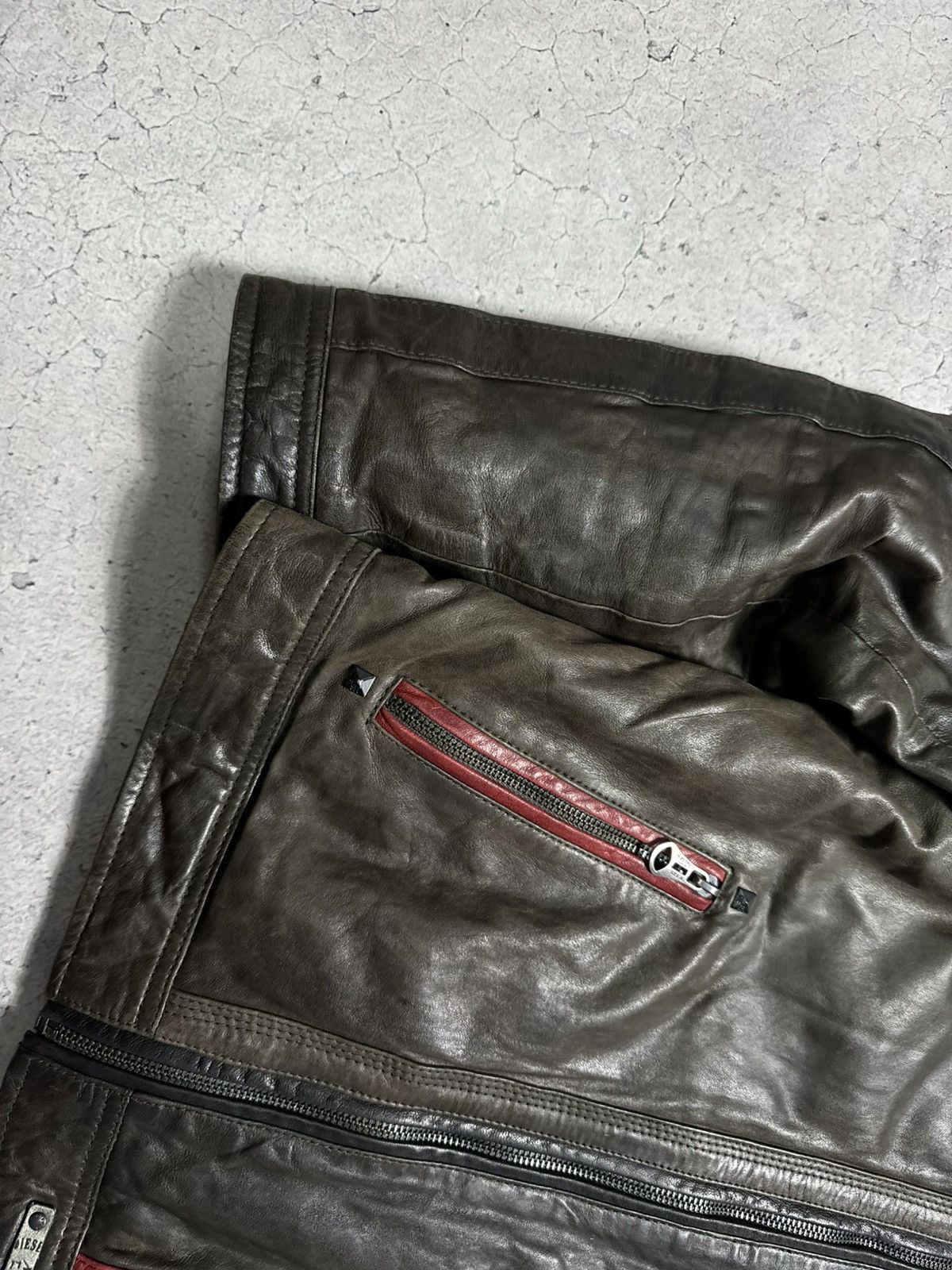 Diesel Diesel Women’s Vintage Leather Jacket Bike Rare Size XL / US 12-14 / IT 48-50 - 2 Thumbnail