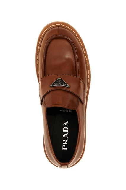 Prada PRADA Double Chocolate Brown Loafers New & Authentic Size US 5.5 / EU 38 - 4 Thumbnail