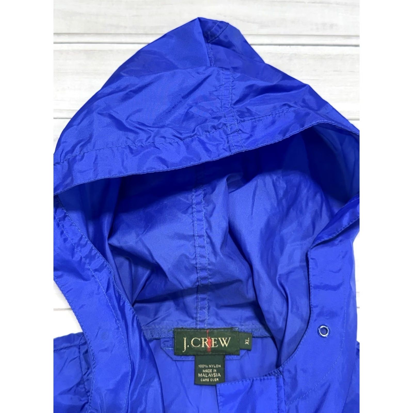 J.Crew J. Crew Oarsman Jacket Mens XL Blue Pullover Windbreaker Hooded Zip Pocket All Seasons Softshell Size US XL / EU 56 / 4 - 2 Thumbnail