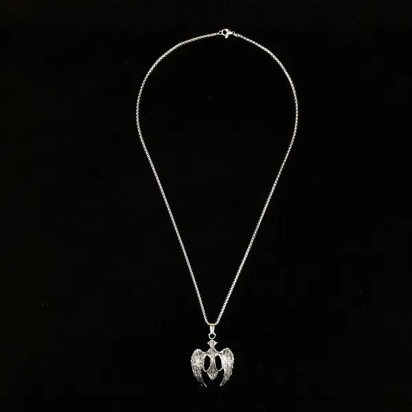 Jewelry Wings Cross Necklace Crystal Chain Punk Gothic Size ONE SIZE - 3 Thumbnail