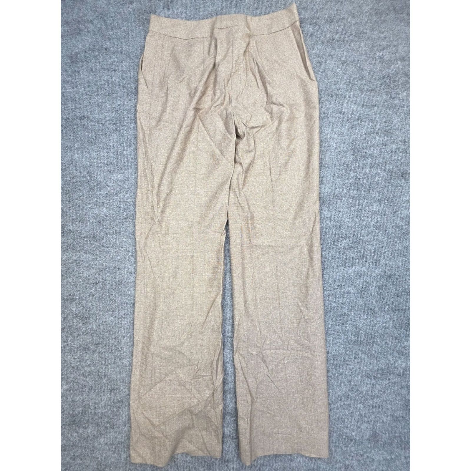 Max Mara Max Mara Pants Womens Beige Wool Silk Pleated Dress Trousers Italy Size 32" / US 10 / IT 46 - 2 Thumbnail