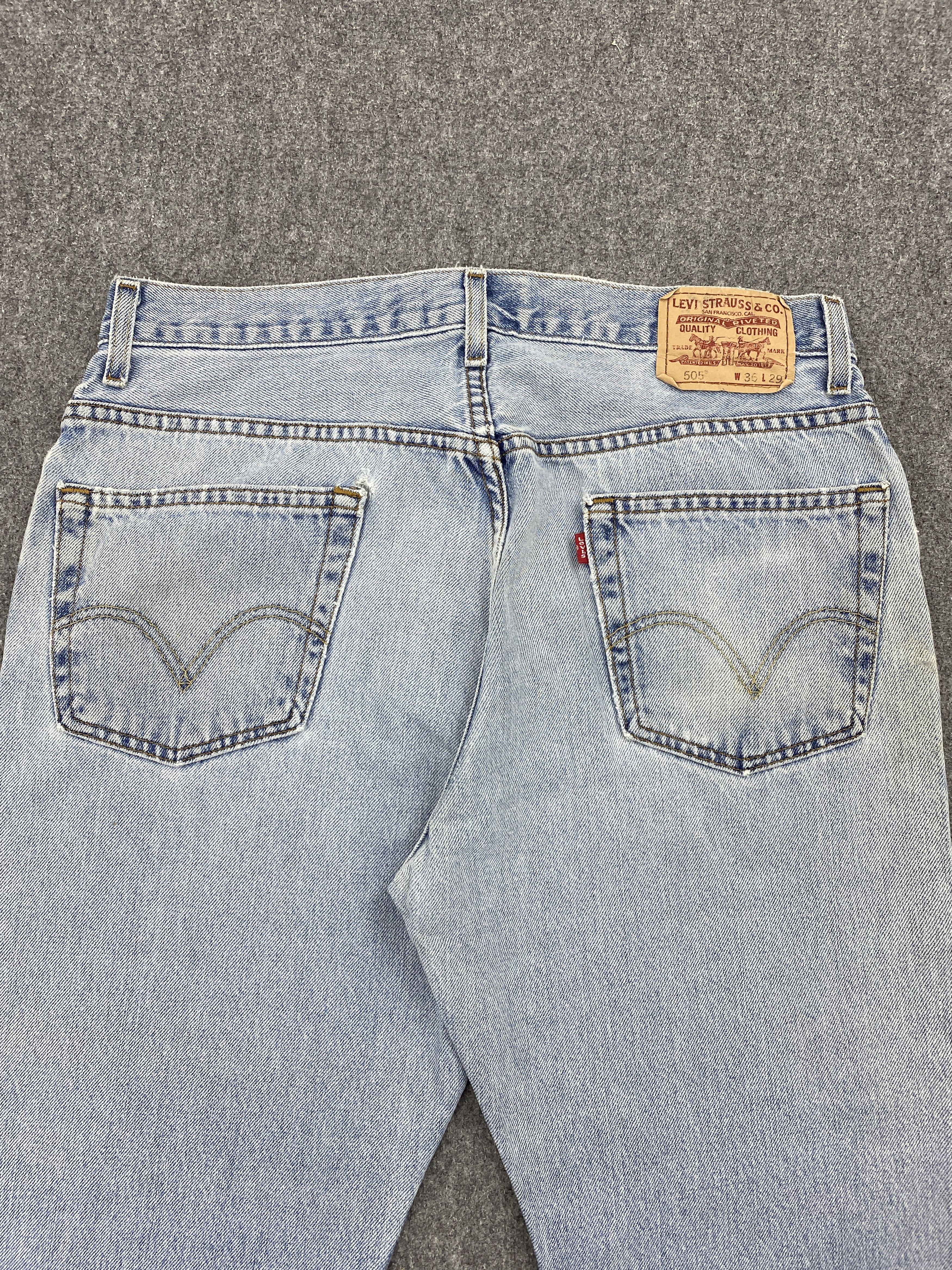 Levi's Light Washed Vintage Levis 505 Jeans DP2621 Size US 34 / EU 50 - 4 Thumbnail