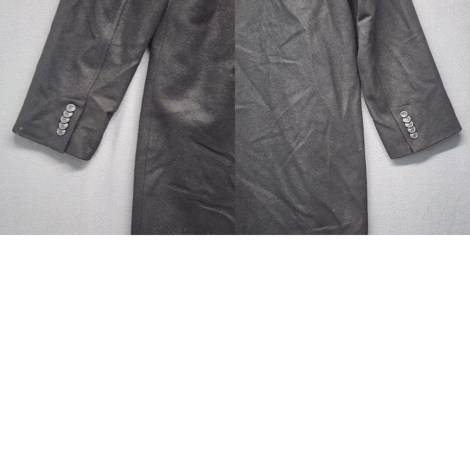 Lands' End Lands' End Wool Blend Overcoat Coat Mens M Regular Long Button Black Charcoal Top Dress Coat Size US M / EU 48-50 / 2 - 10 Thumbnail