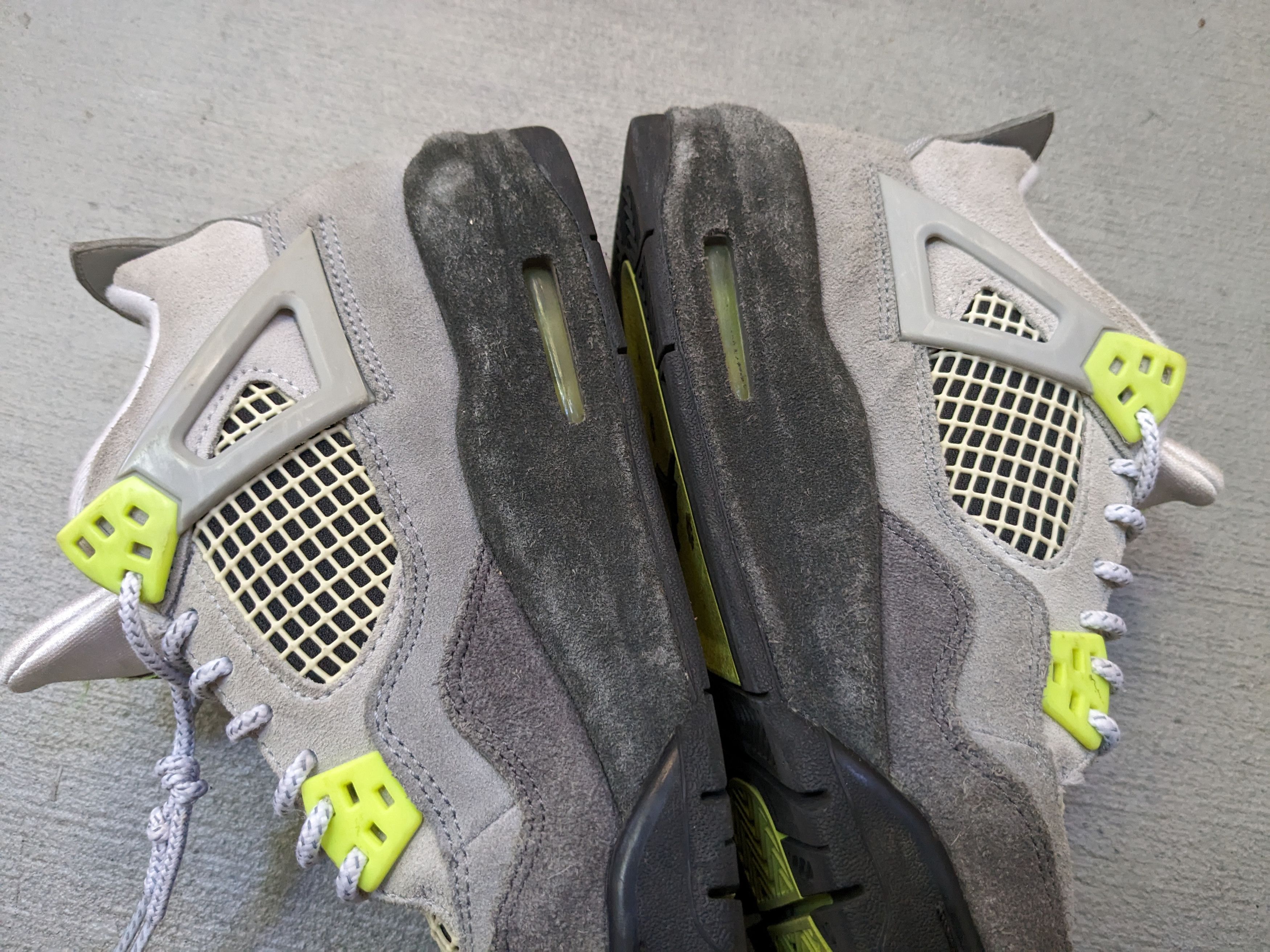 Jordan Brand Nike Air Jordan 4 Retro SE Neon Green Gray Suede CT5343-007 Size US 6.5 / EU 39-40 - 10 Thumbnail