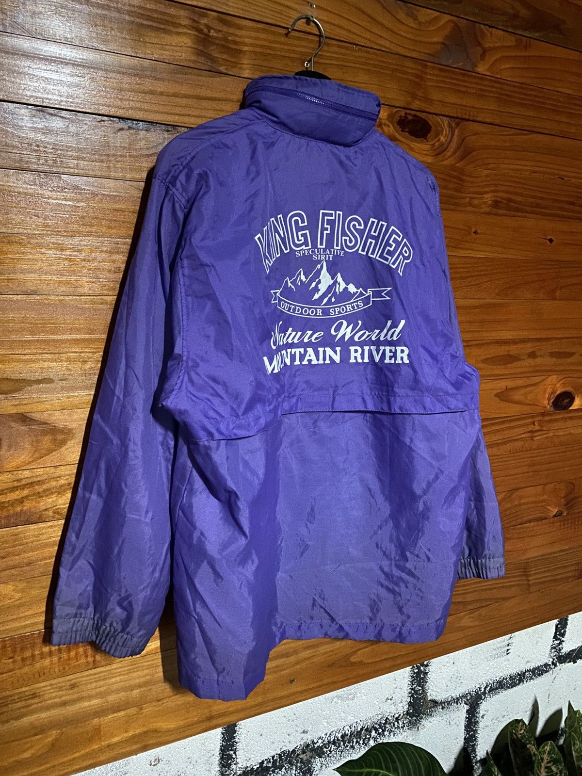Vintage Vintage 1990s King Fisher Outdoor Purple Nylon Coach Jacket Size US M / EU 48-50 / 2 - 10 Thumbnail