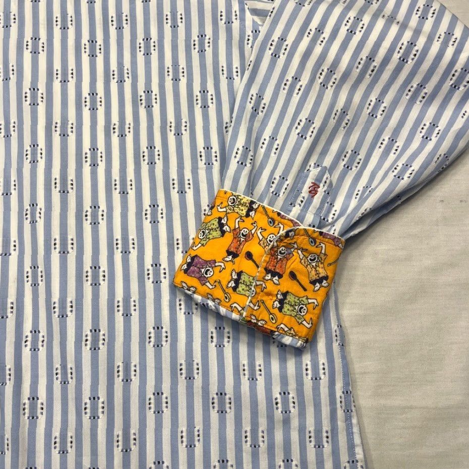 VINTAGE Robert Graham Mens Shirt Long Sleeve Casual Button-Down 2XL Multicolor Striped