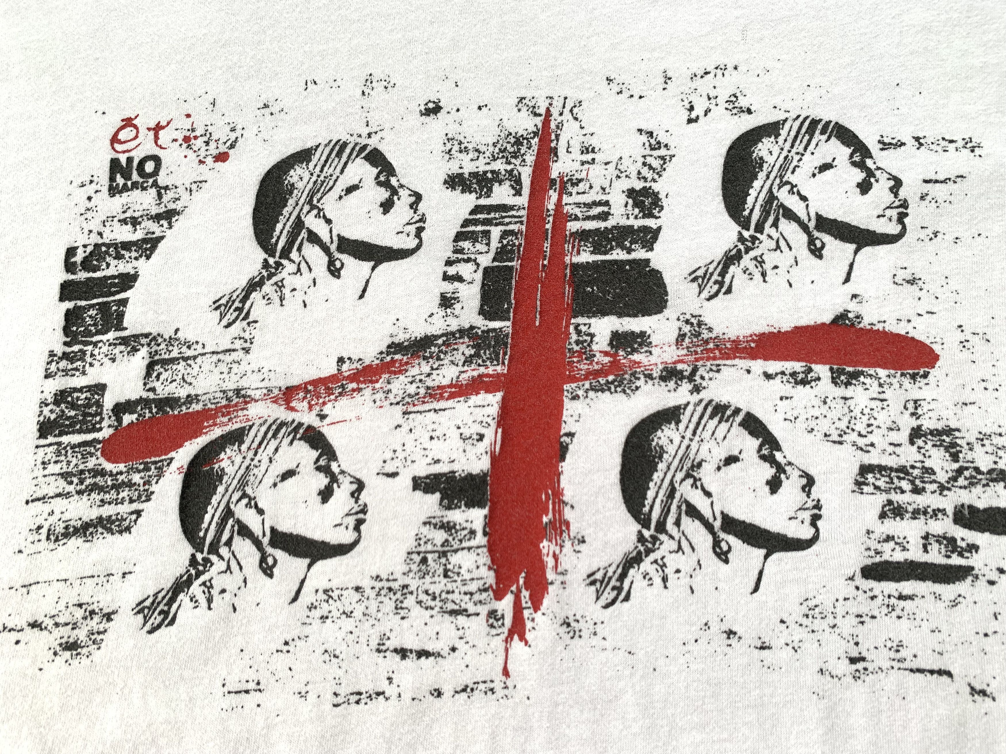 Other No Marca White Cotton Printed T Shirt Size US XL / EU 56 / 4 - 5 Thumbnail