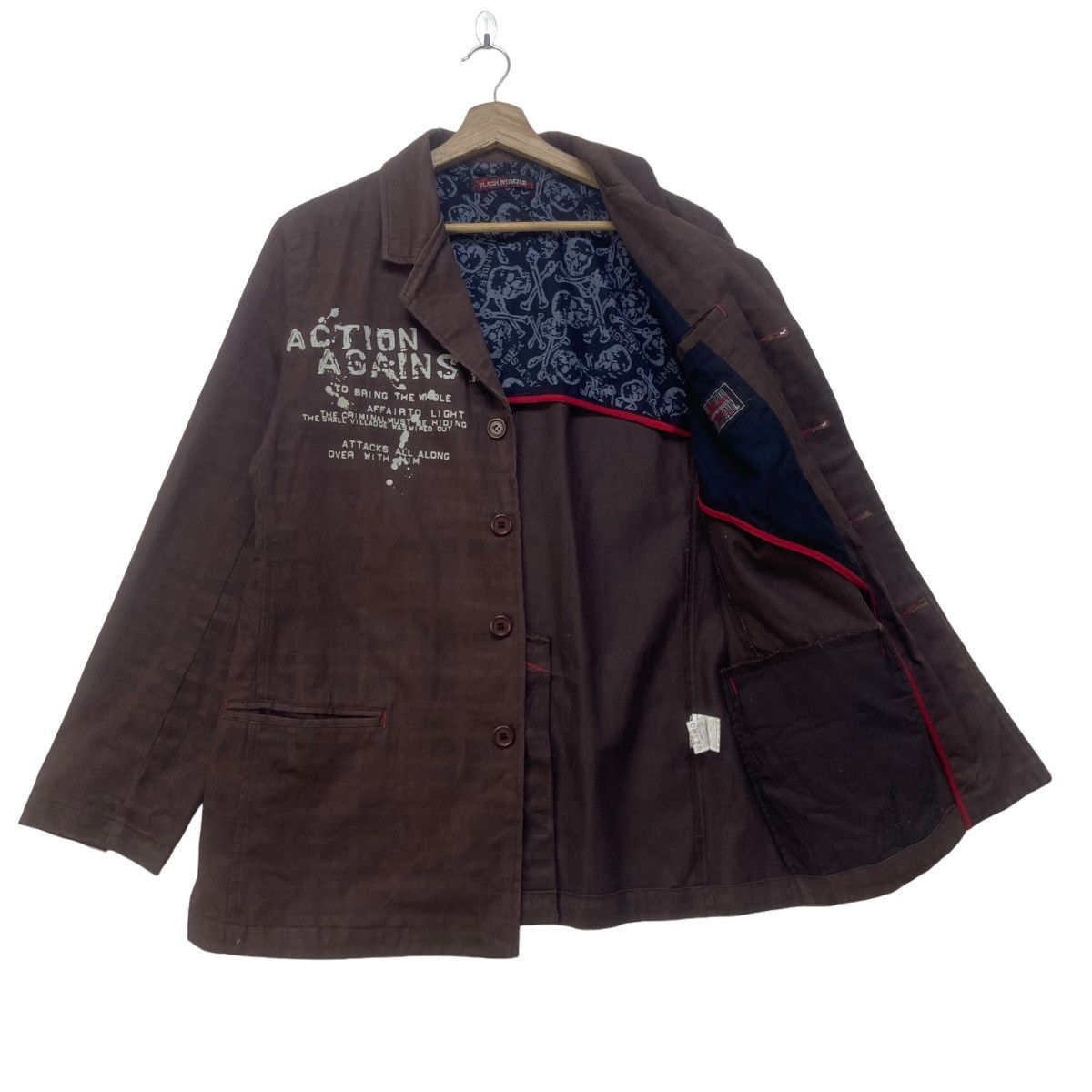 Japanese Brand Japanese Brand Slash Number Skull Punk Street Fashion Jacket Size US S / EU 44-46 / 1 - 3 Thumbnail