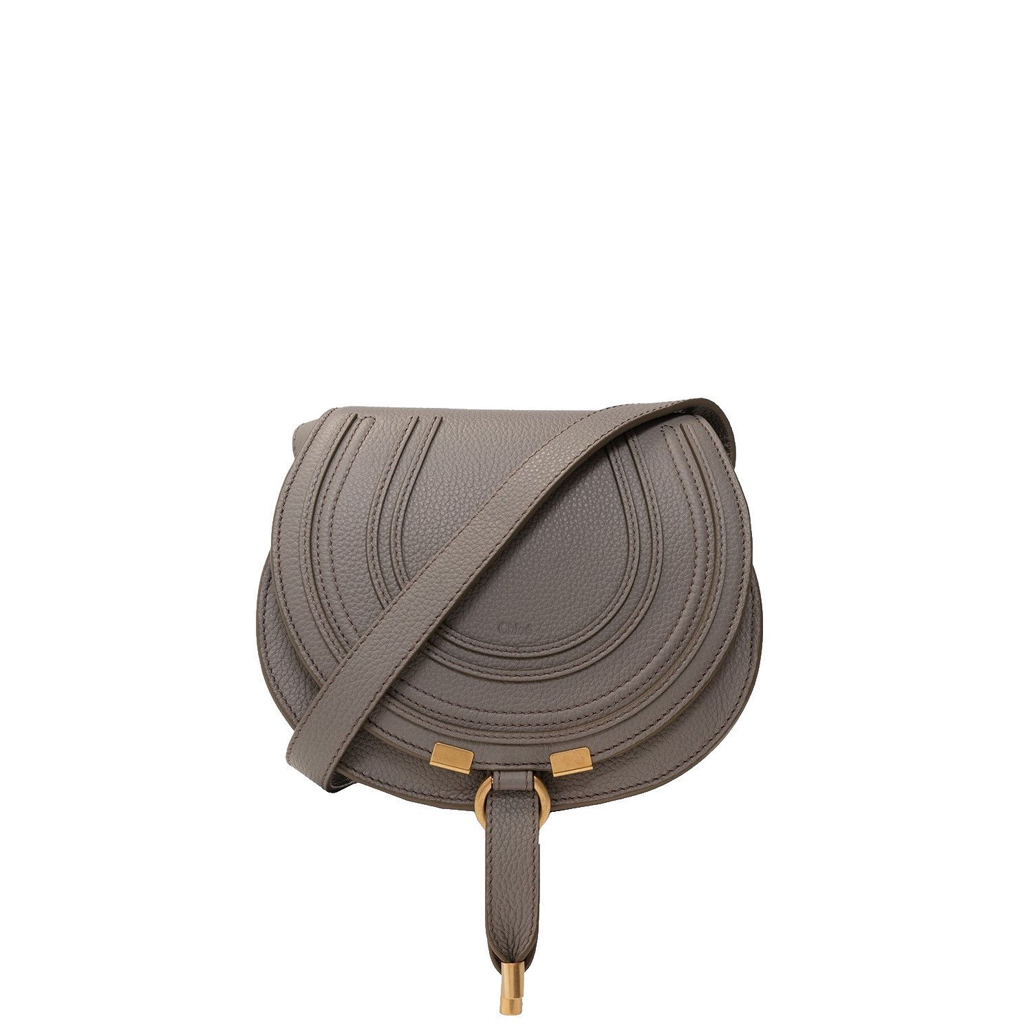 Chloe Chloe Small Saddle Cashmere Gray Grained Leather Shoulder Ba Size ONE SIZE - 1 Thumbnail