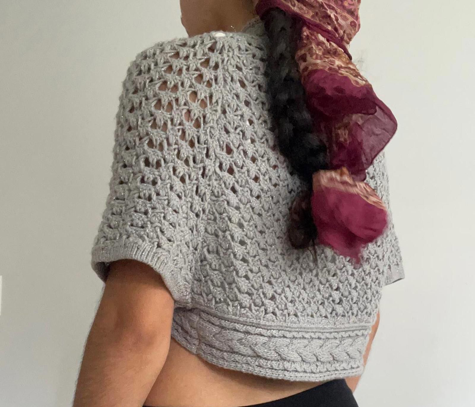 Other Women’s Grey knit bolo shrug Size L / US 10 / IT 46 - 4 Thumbnail
