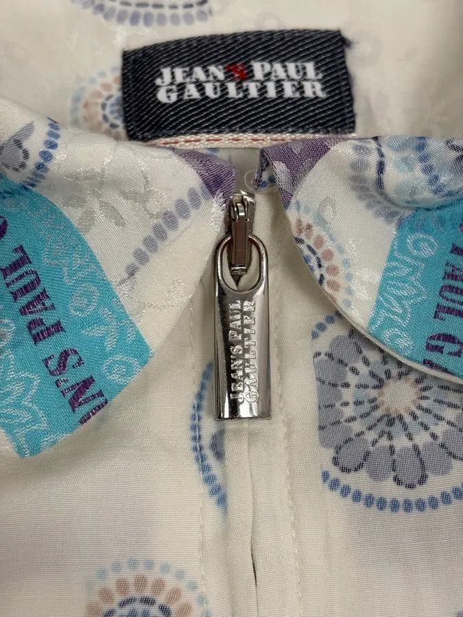 Jean Paul Gaultier 2000s Jean Paul Gaultier White & Blue Abstract Jacket Size S / US 4 / IT 40 - 10 Thumbnail