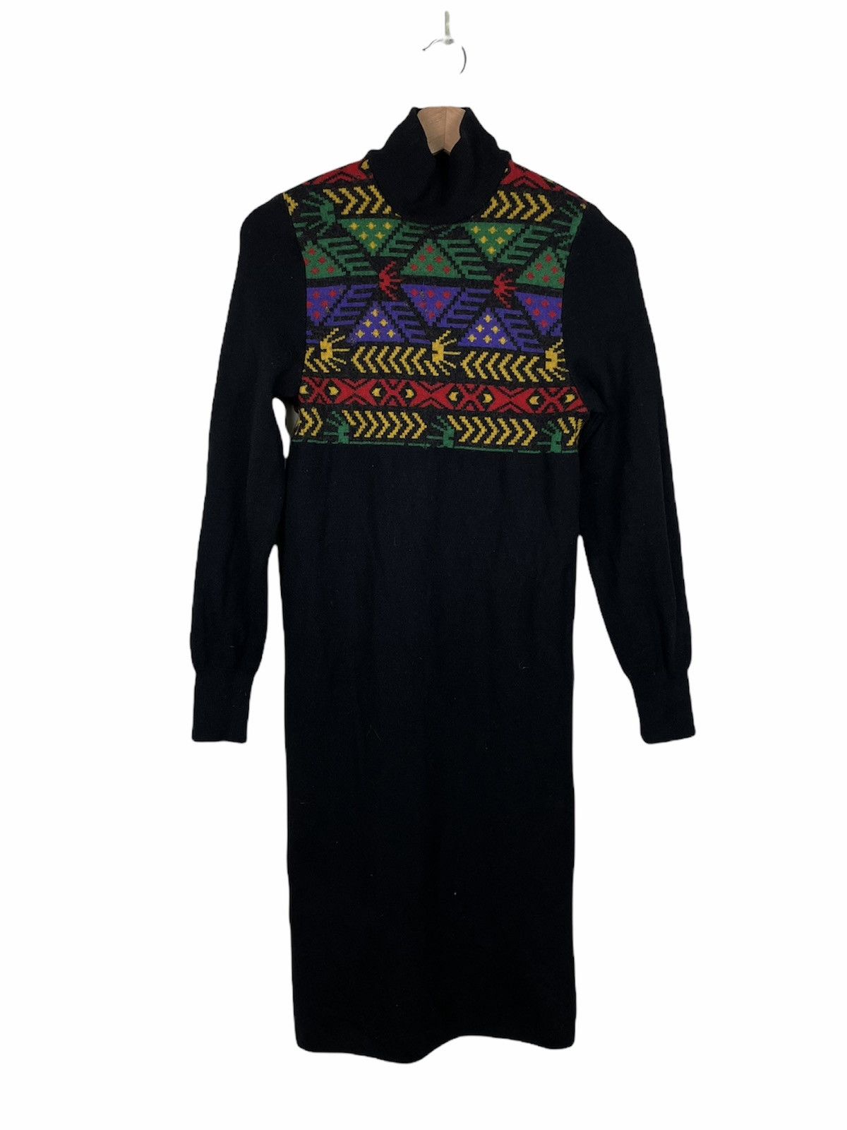 Vintage YSL Wool Knit Sweater Dress  80s Japan Exclusive
