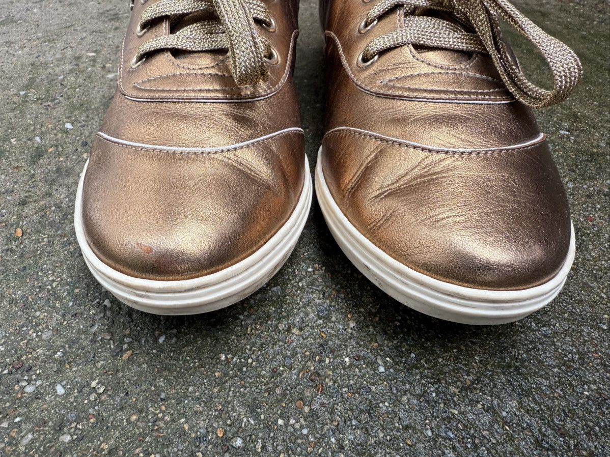 Gucci ✨Gucci✨ (212475) Bronz Metallic Soft Leather Sneakers EU-38 Size US 8 / IT 38 - 7 Thumbnail