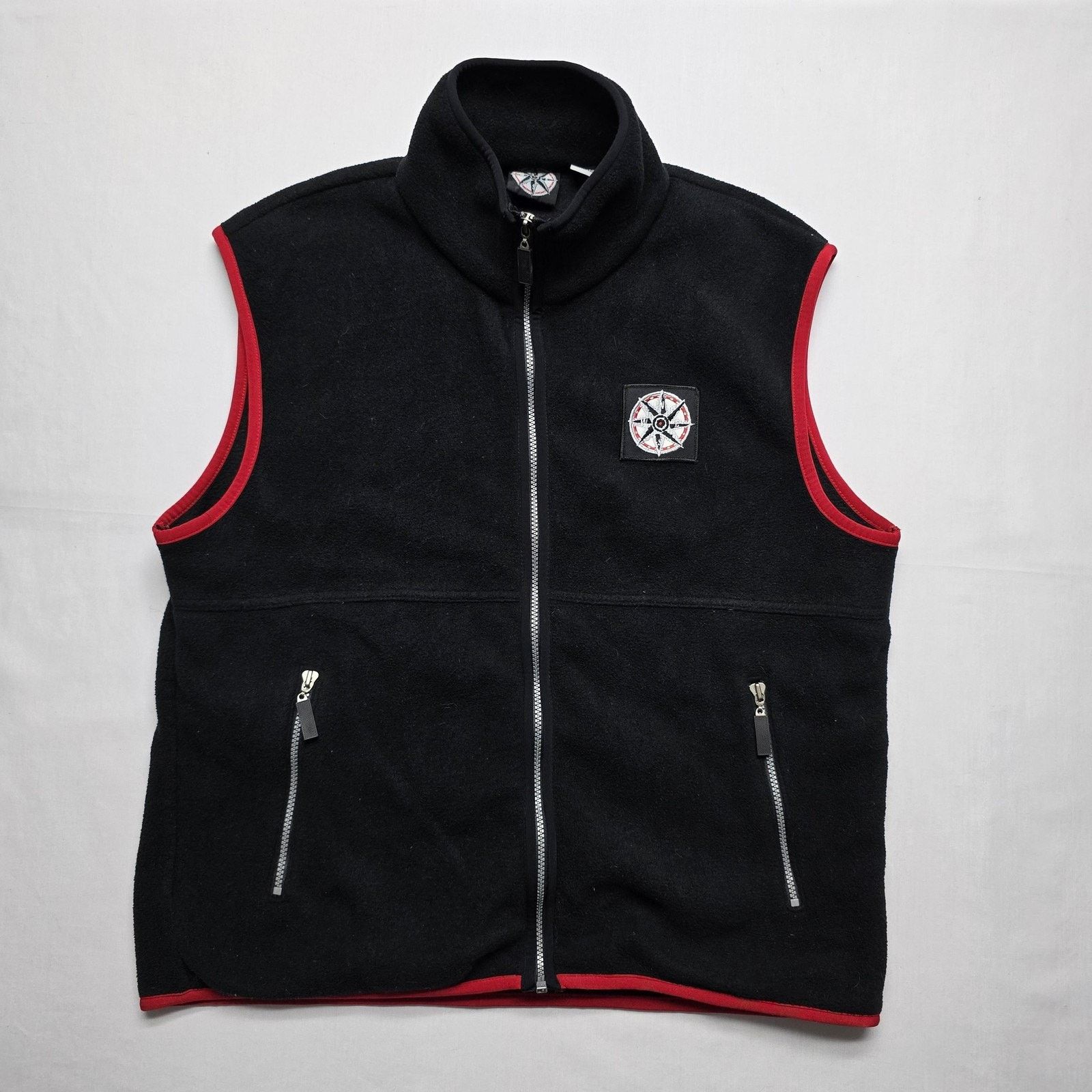 Marlboro Vintage Marlboro Fleece Vest Black Sleeveless Outdoor Jacket Size US L / EU 52-54 / 3 - 1 Thumbnail