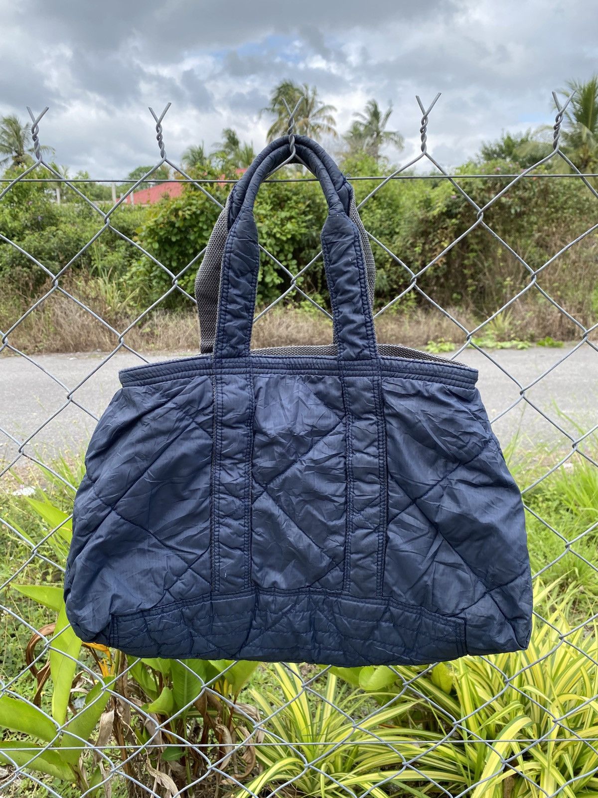 45rpm × Designer × Japanese Brand VTG 90s 45RPM DISTRESSED SIMPLE TOTE BAG Size ONE SIZE - 2 Thumbnail