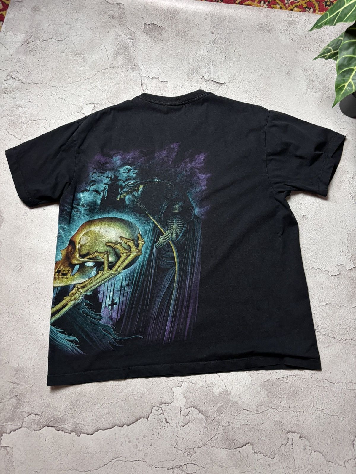 Vintage Rock Chang Grim Reaper Graphic T-Shirt Size XL Size US XL / EU 56 / 4 - 4 Thumbnail