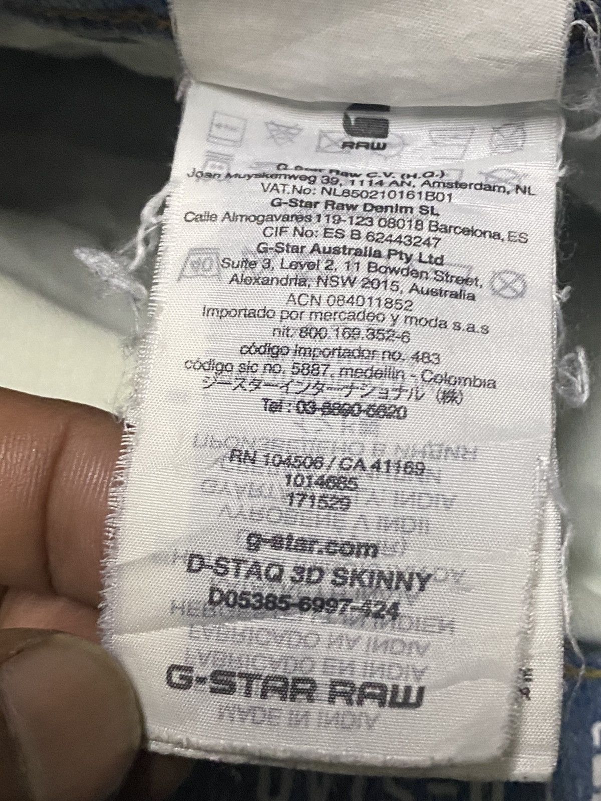 Raw State G Star Raw Multi Pocket Dirty Distressed Skinny Jeans Size US 31 - 23 Thumbnail