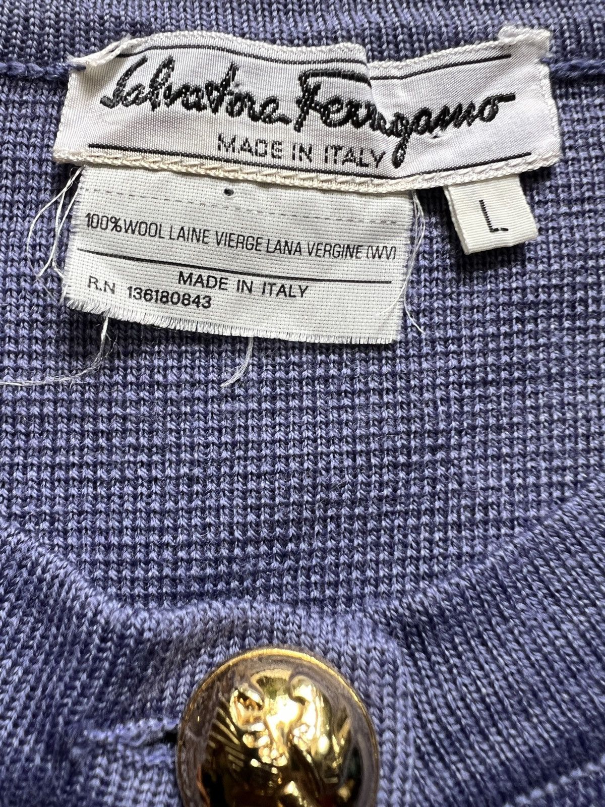 Salvatore Ferragamo Salvatore Ferragamo Knitted Long Button Up Cardigan/Sweater Size L / US 10 / IT 46 - 11 Thumbnail