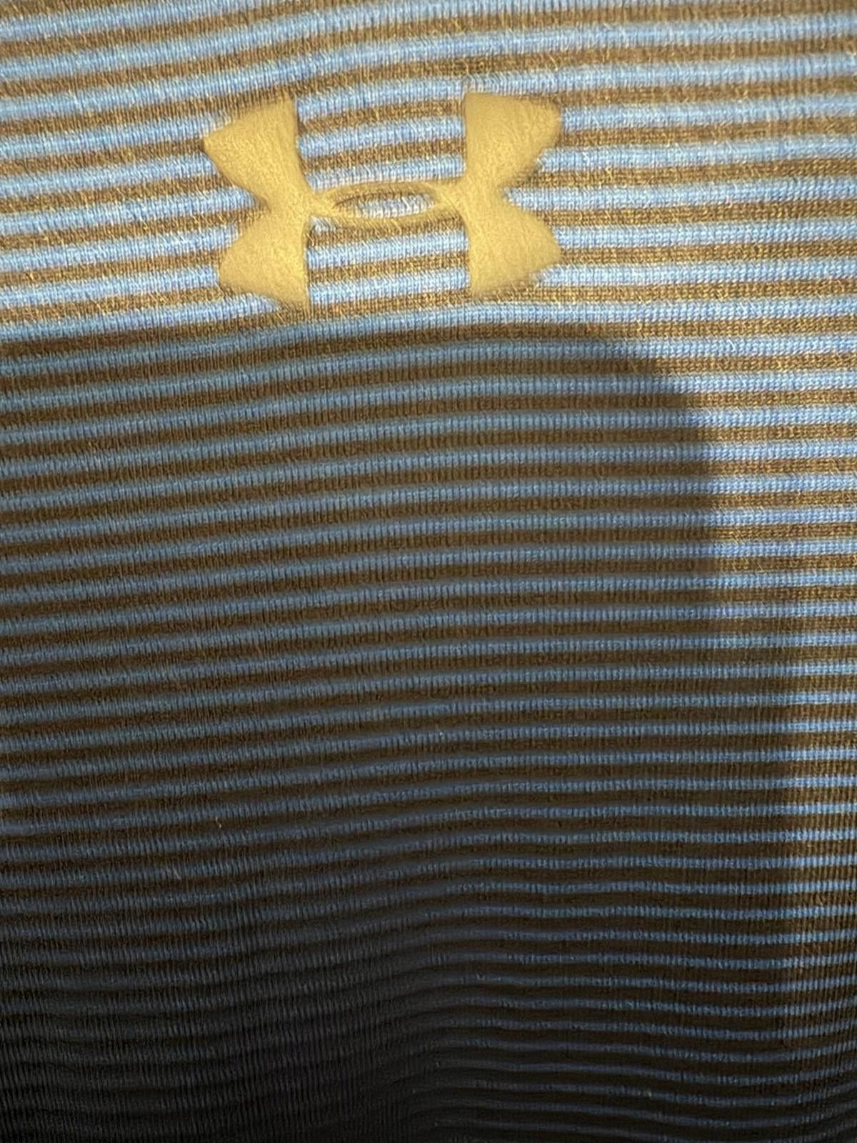 Under Armour Under Armour Golf Polo Shirt Blue Striped Men's Size XXL Size ONE SIZE - 5 Thumbnail