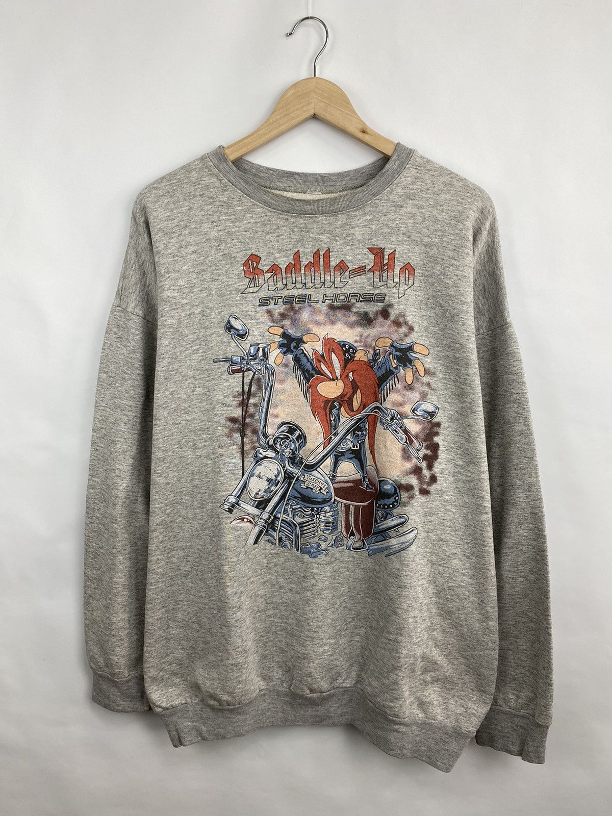 Harley Davidson Vintage 80s Yosemite Sam Choppers Sweatshirt Harley Davidson Size US XL / EU 56 / 4 - 3 Thumbnail