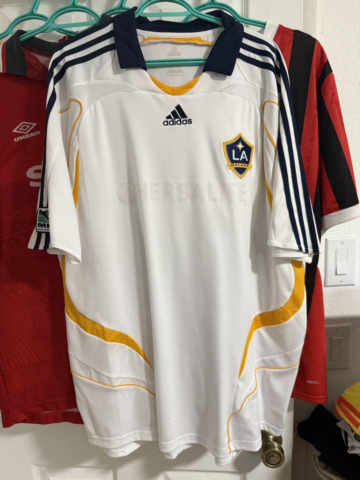 Adidas LA galaxy 2007 home beckham jersey Size US XXL / EU 58 / 5 - 2 Thumbnail