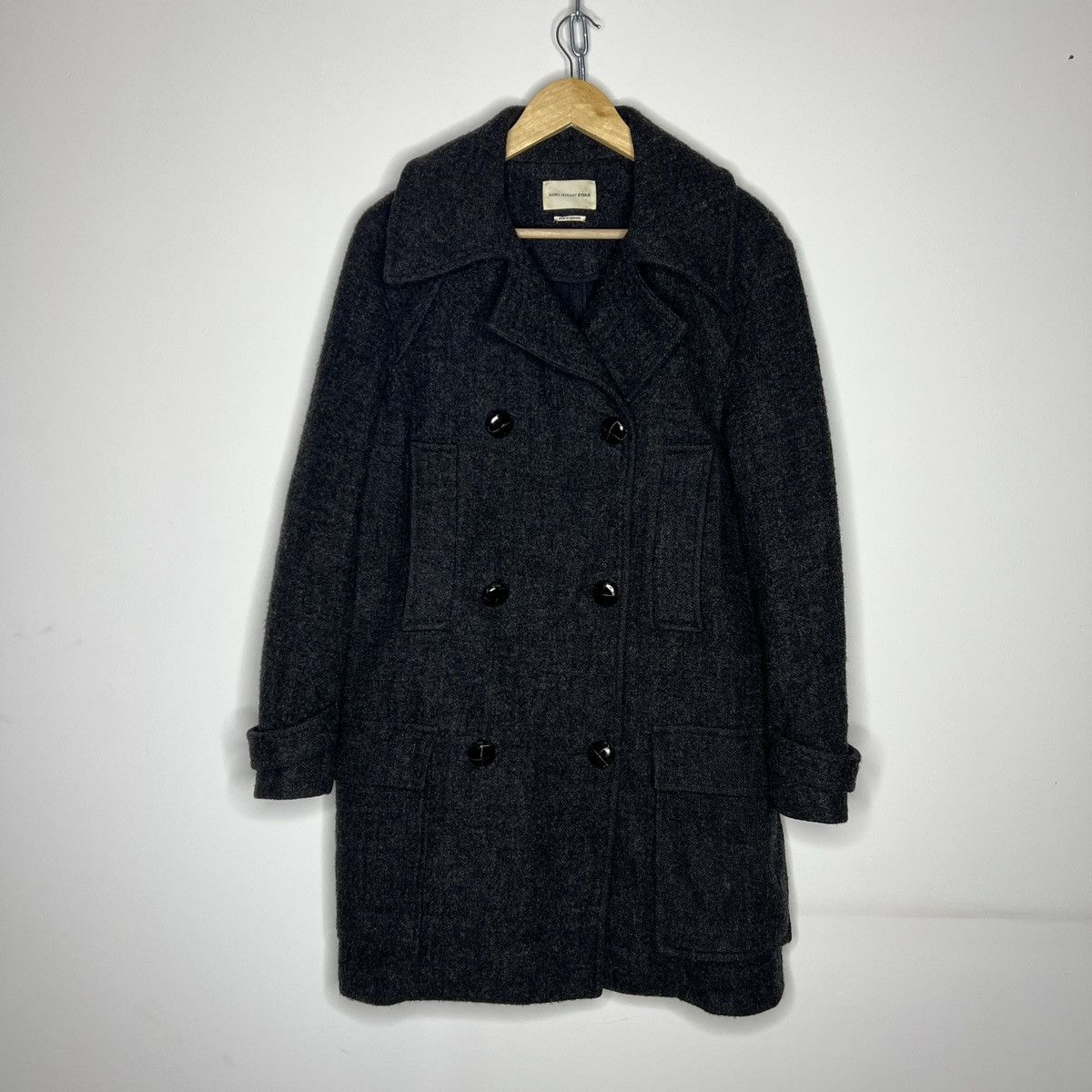 Designer × Isabel Marant × Isabel Marant Etoile Vintage Isabel Marant Oversize Wool Coat Double Breasted Size S / US 4 / IT 40 - 1 Thumbnail