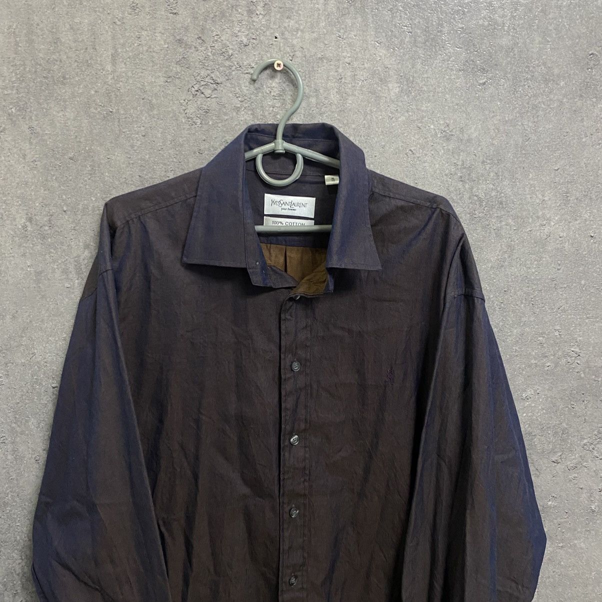 Yves Saint Laurent Vintage Yves Saint Laurent YSL Shirt Button Up Size US L / EU 52-54 / 3 - 4 Thumbnail