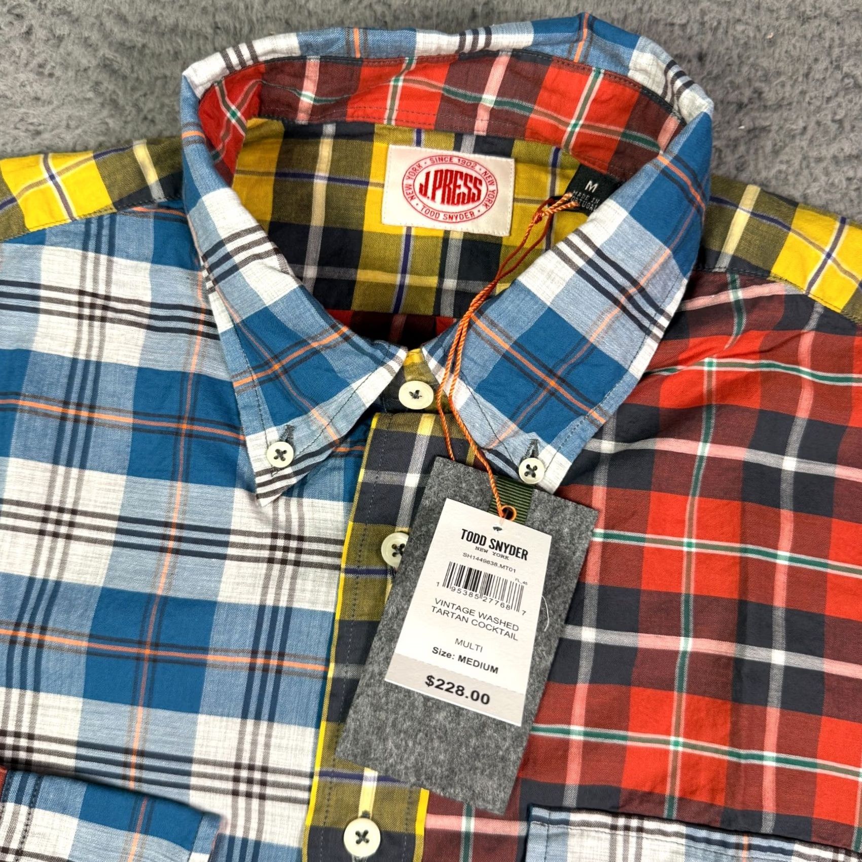 Todd Snyder VINTAGE J Press Todd Snyder Plaid Shirt Mens M Patchwork Washed Tartan Cocktail Button-Up Size US M / EU 48-50 / 2 - 5 Thumbnail