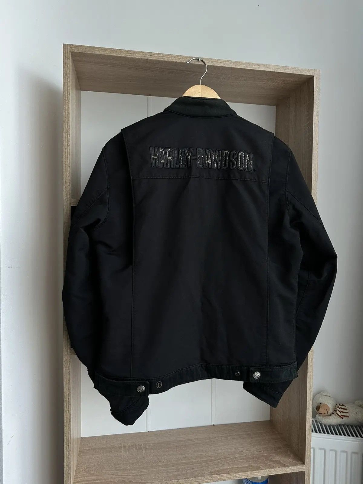 Harley Davidson × Vintage Vintage Harley-Davidson Big Logo Moto Black Jacket Size US S / EU 44-46 / 1 - 10 Thumbnail