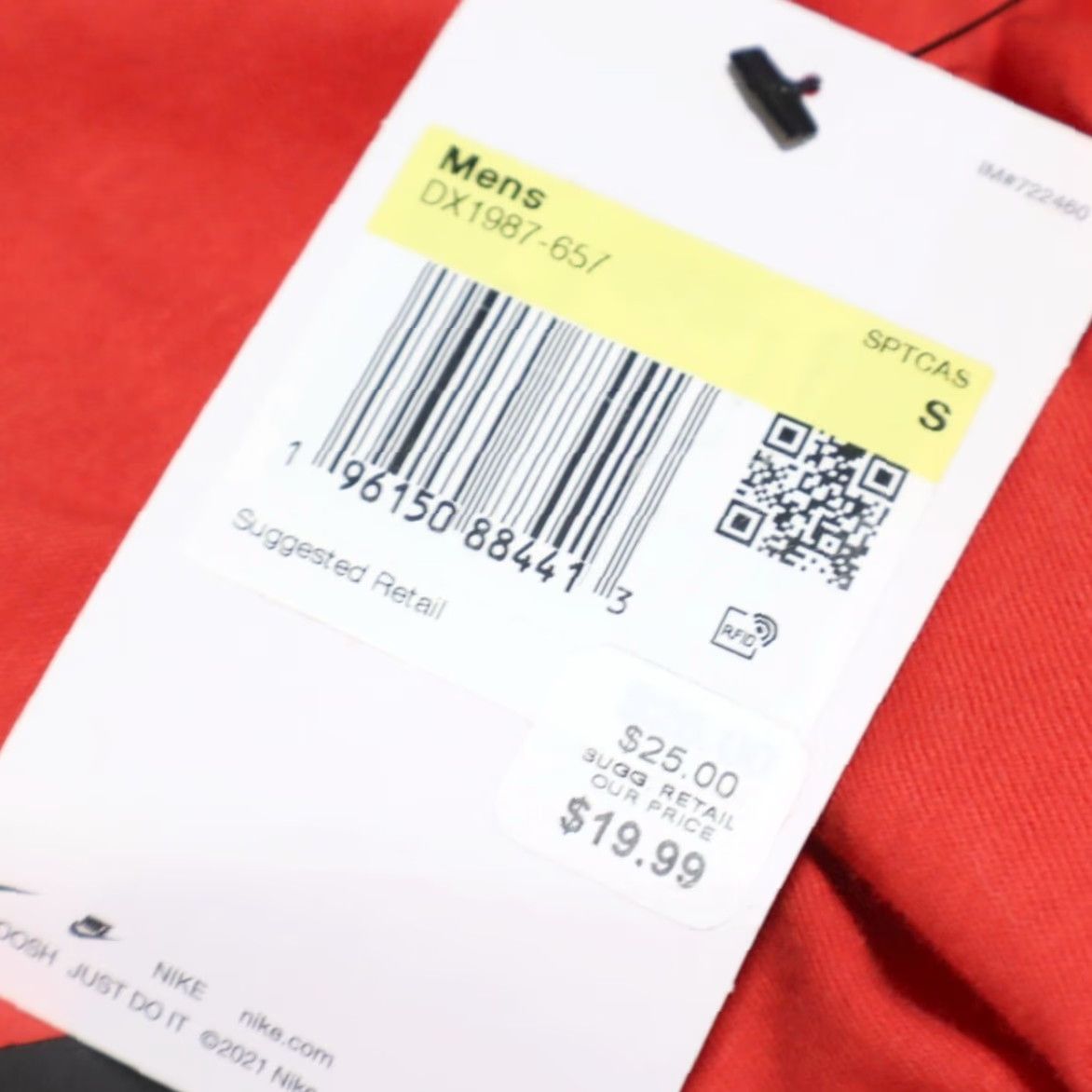 Nike Nike Just Do It. Bold Solid T-Shirt Red Men's S Shirt Size US S / EU 44-46 / 1 - 7 Thumbnail