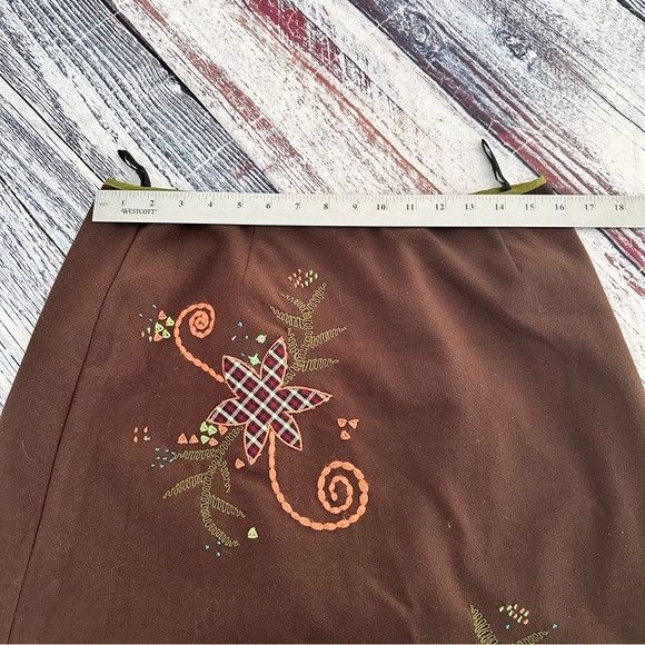 Vintage Vintage Y2K Field Gear Embroidered Boho Midi Skirt Size 32" / US 10 / IT 46 - 6 Thumbnail