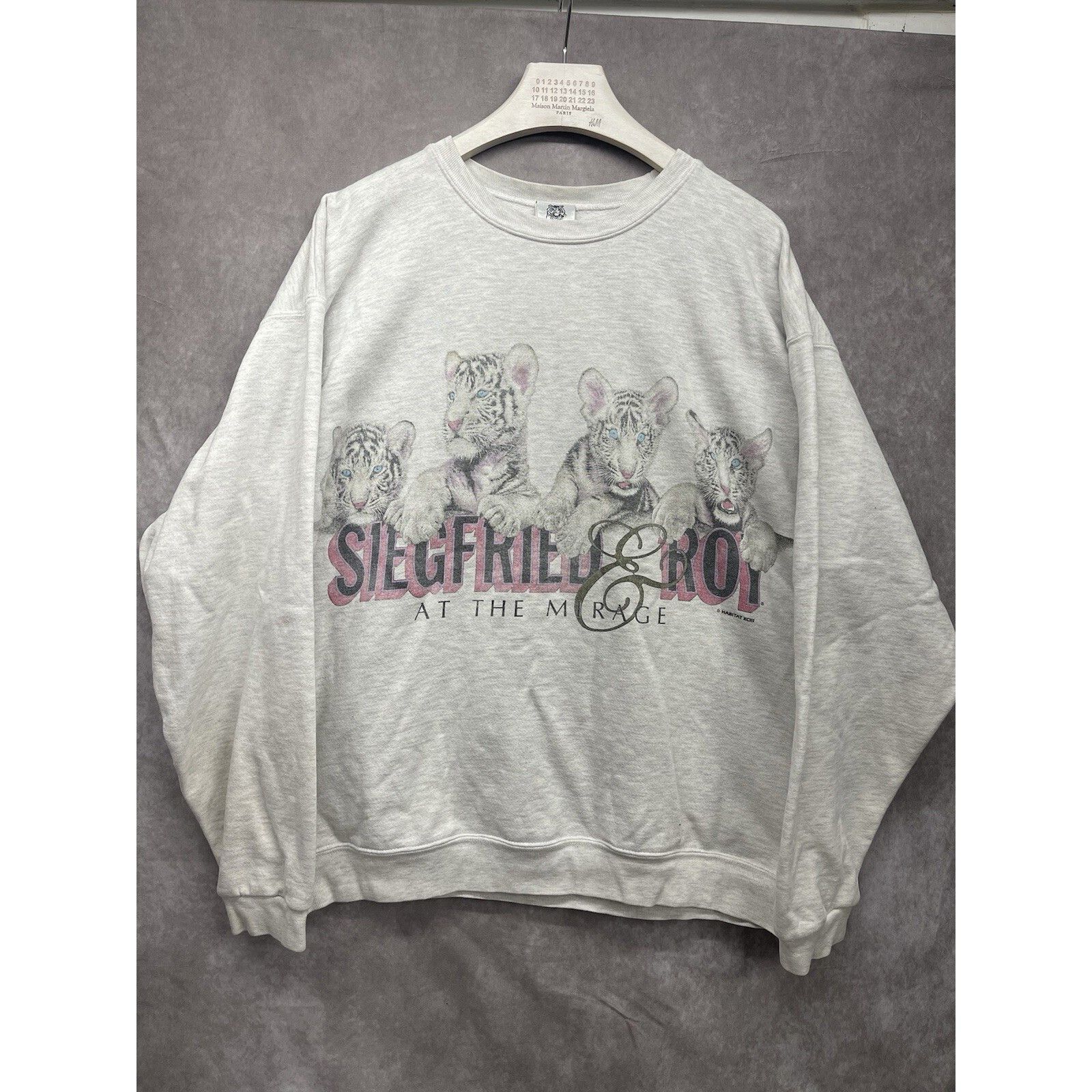 Other Vintage Siegfried & Roy White Tiger Cubs Men XL Gray CREWNEC Size US XL / EU 56 / 4 - 8 Thumbnail