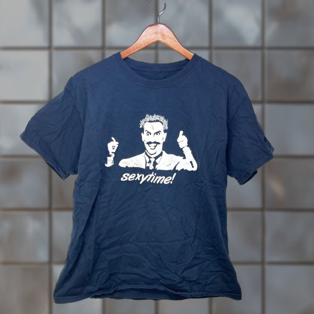 Vintage VINTAGE Borat Movie Y2K T Shirt M Black Cotton Men Crew Neck Short Sleeve 2000s Movie Mens Size US M / EU 48-50 / 2 - 1 Thumbnail
