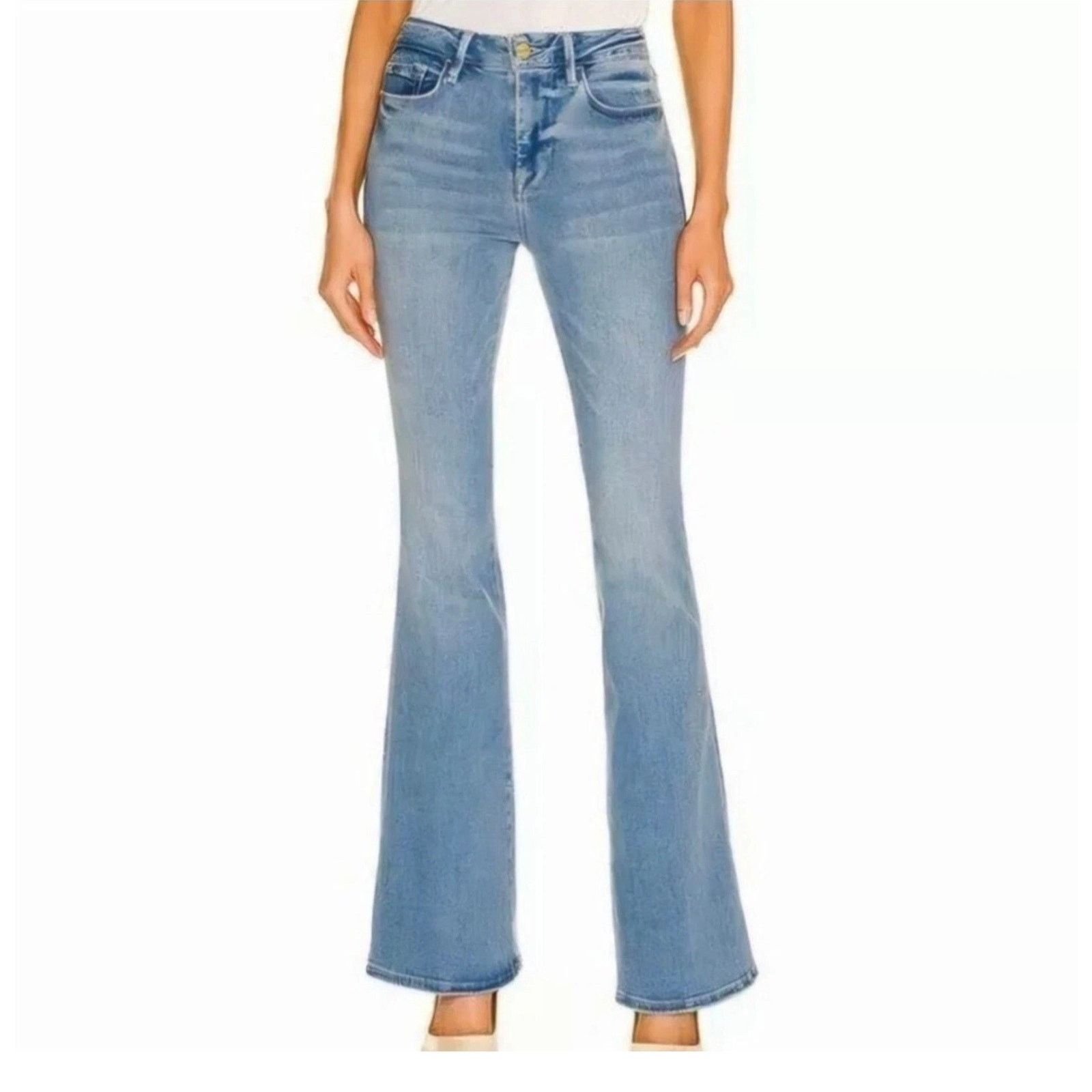 Frame Frame Le One Flare Jeans in Caspio Womens Size 2 Size 26" / US 2 / IT 38 - 3 Thumbnail