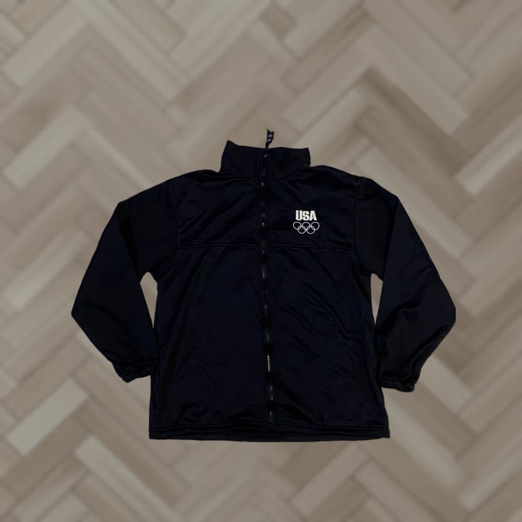 Vintage VINTAGE Mens USA Olympics Full Zip Jacket Navy Blue size Medium Size US M / EU 48-50 / 2 - 1 Thumbnail