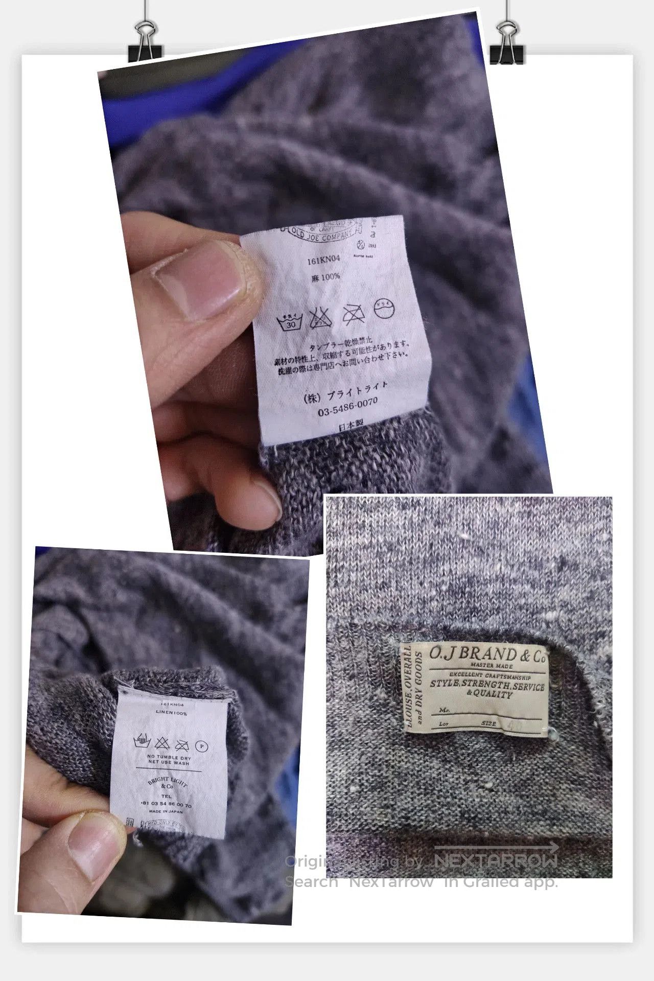 Old Joe Old Joe Knitted Polo Shirt Long Sleeve. Size US L / EU 52-54 / 3 - 9 Thumbnail