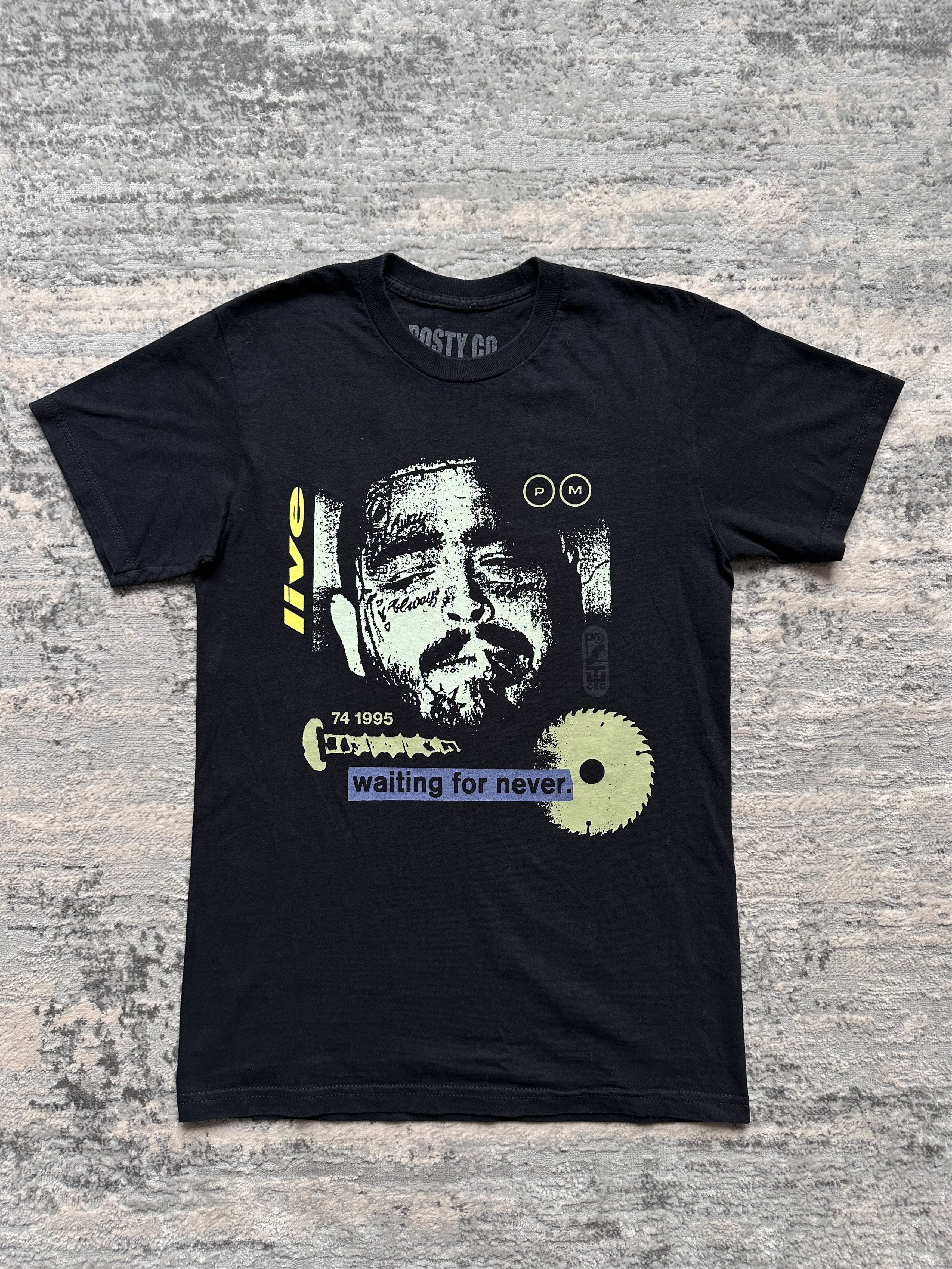 Rap Tees Posty co Post Malone t shirt waiting for never Size US S / EU 44-46 / 1 - 1 Thumbnail
