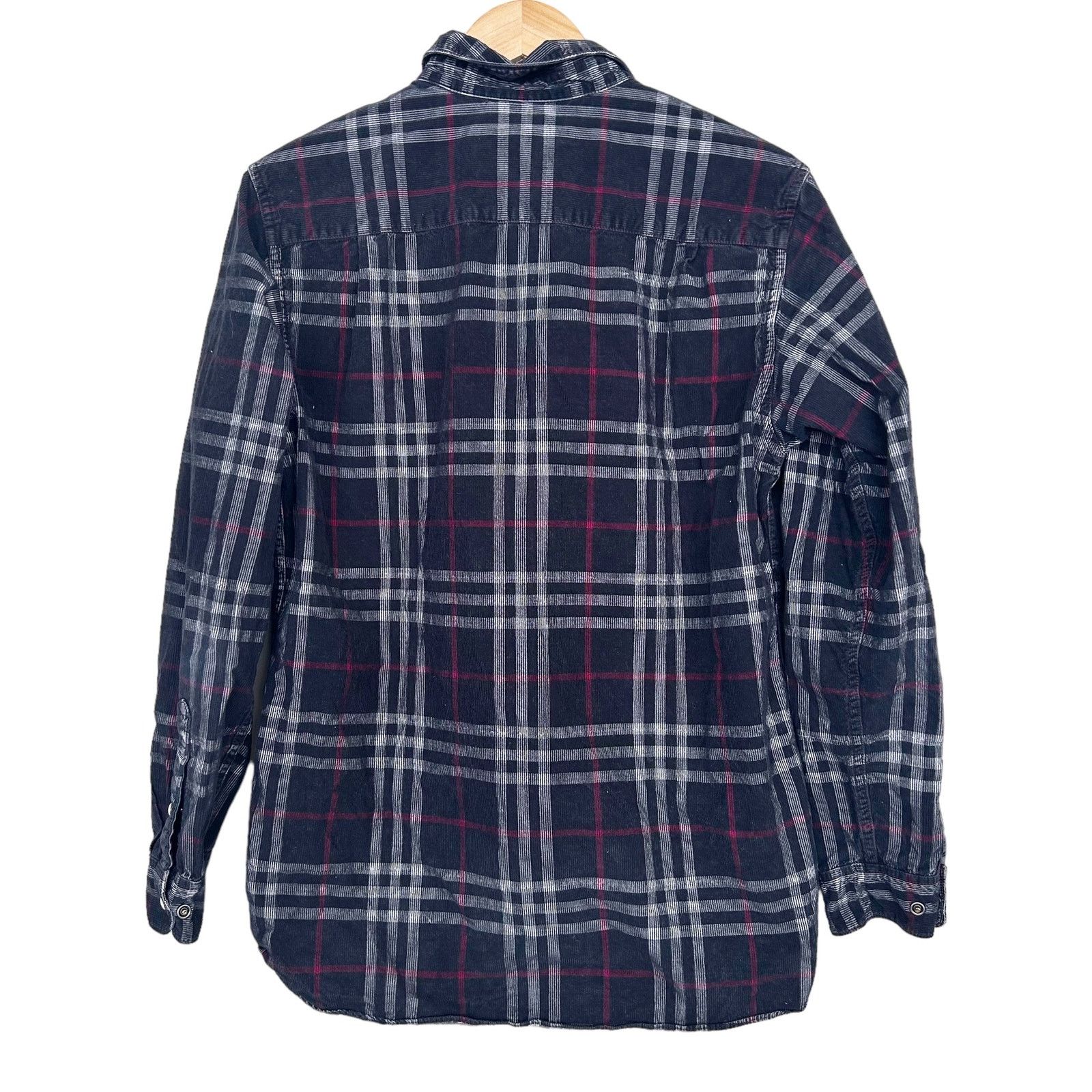 Other 32 Bar Blues Black Plaid Corduroy Snap Front Shirt Sz M Size US M / EU 48-50 / 2 - 5 Thumbnail
