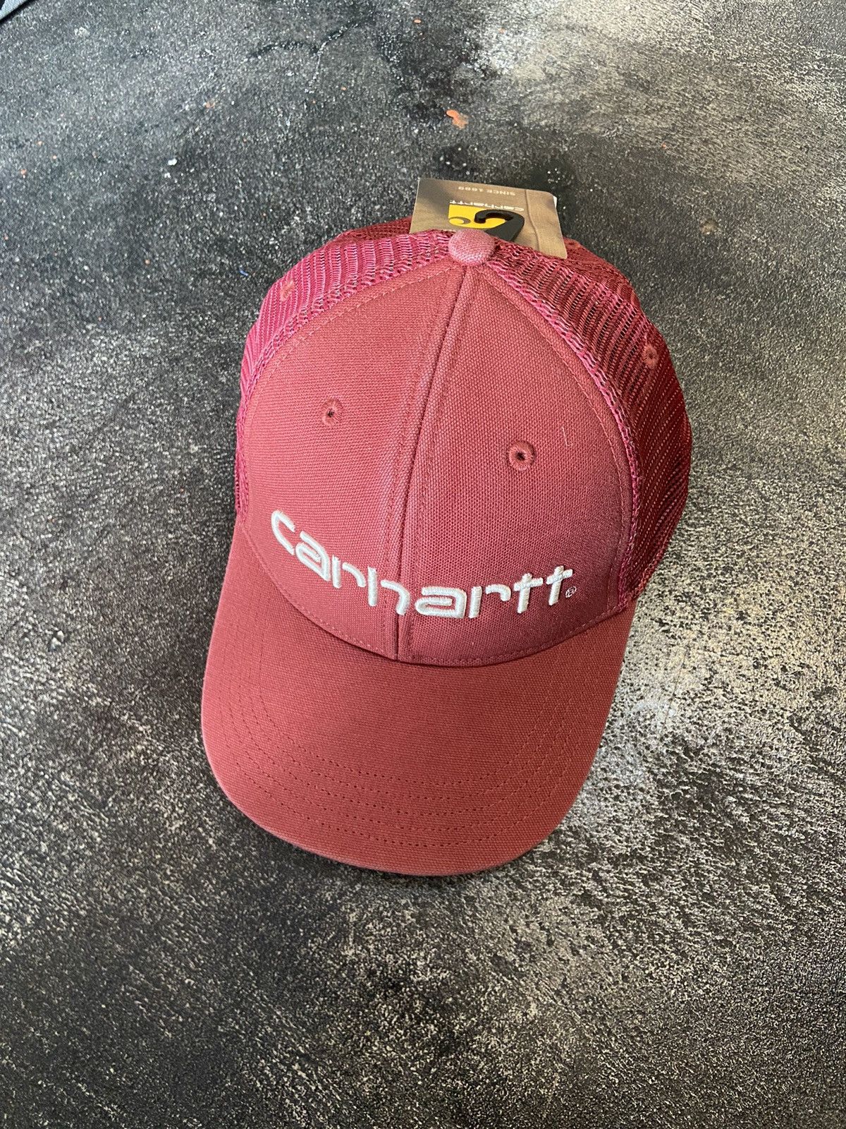 Carhartt Mesh Logo Trucker Cap Barn Red