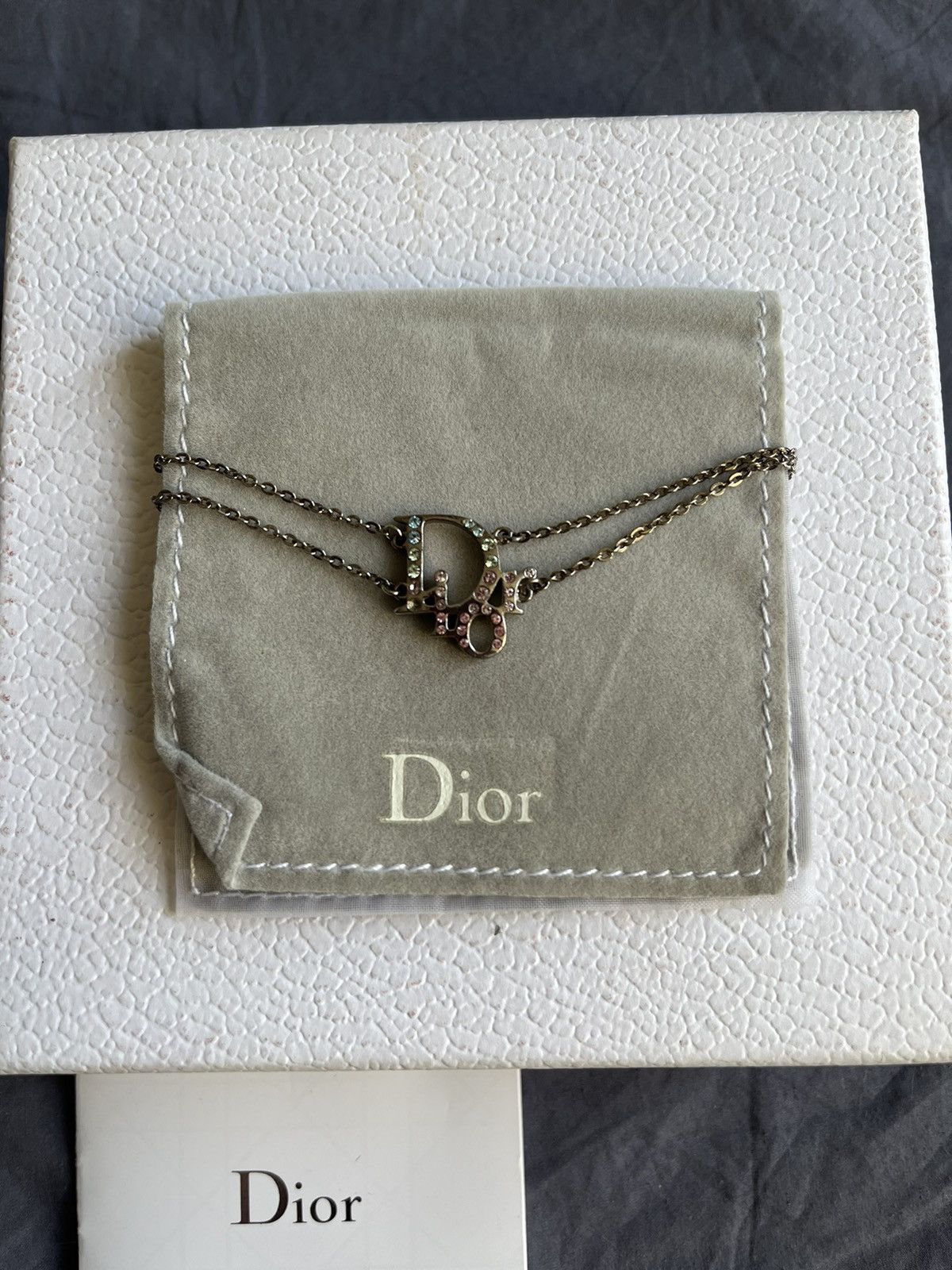image of Multicolor Dior Logo Bracelet in Silver, Women's