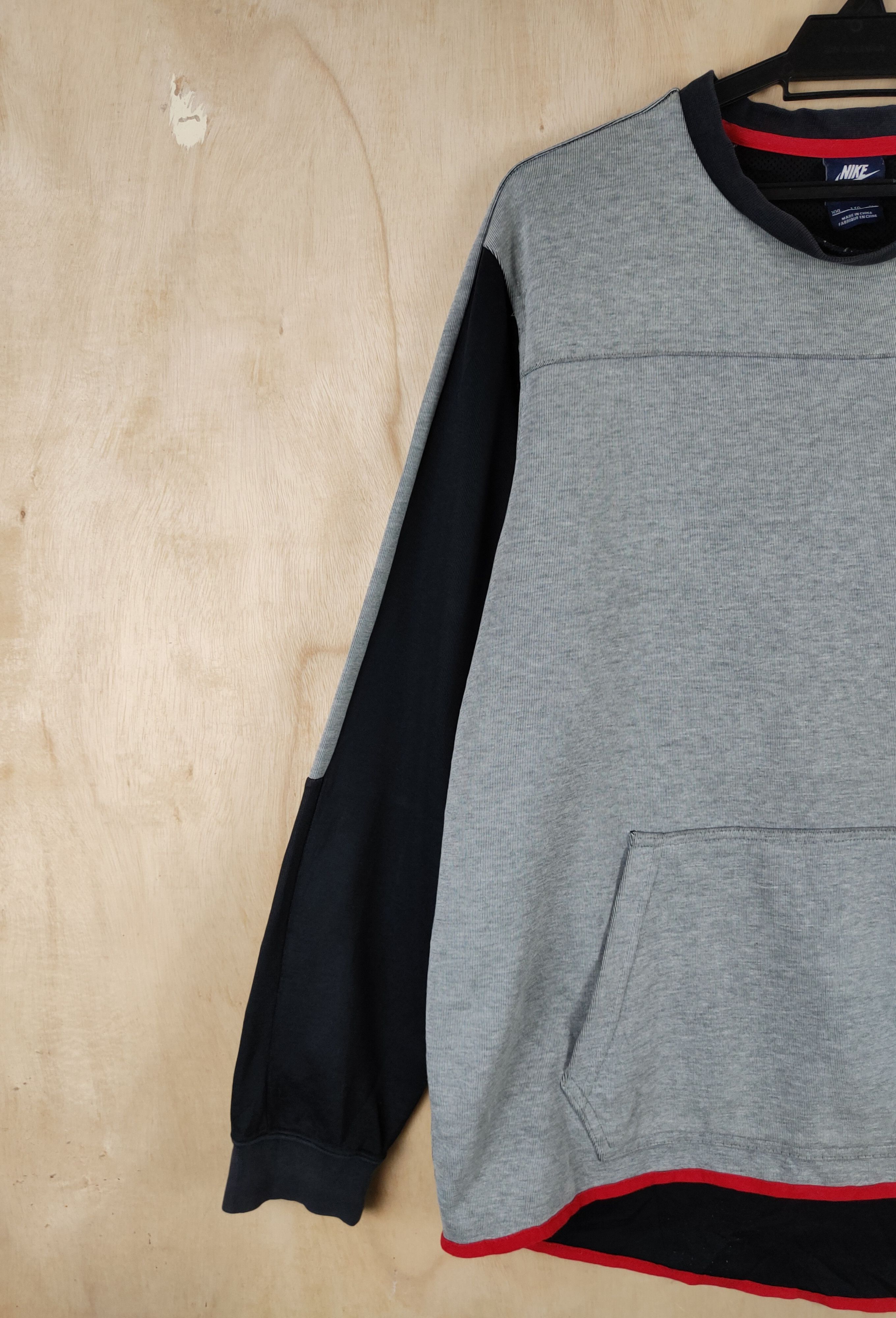 Nike × Vintage Nike Gray Black Sweatshirts #S2625 Size XXL / US 16-18 / IT 52-54 - 4 Thumbnail