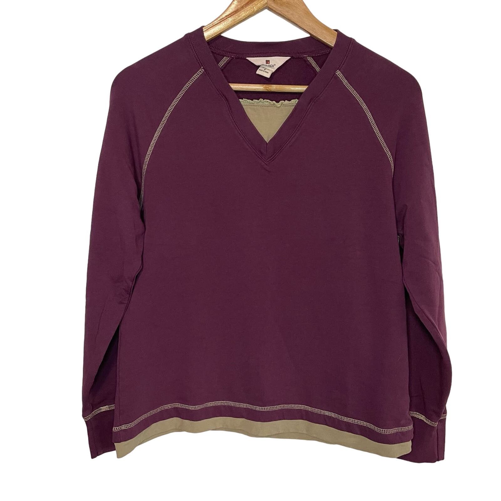 Woolrich Woolen Mills Woolrich Purple Long Sleeve S Womens Casual Color Pop Seams Size S / US 4 / IT 40 - 1 Thumbnail