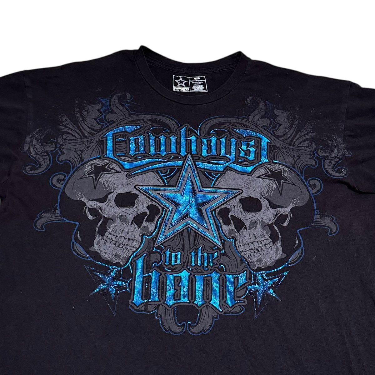 NFL Dallas Cowboys Y2K Skull Affliction Style Shirt Adult XL Size US XL / EU 56 / 4 - 2 Thumbnail