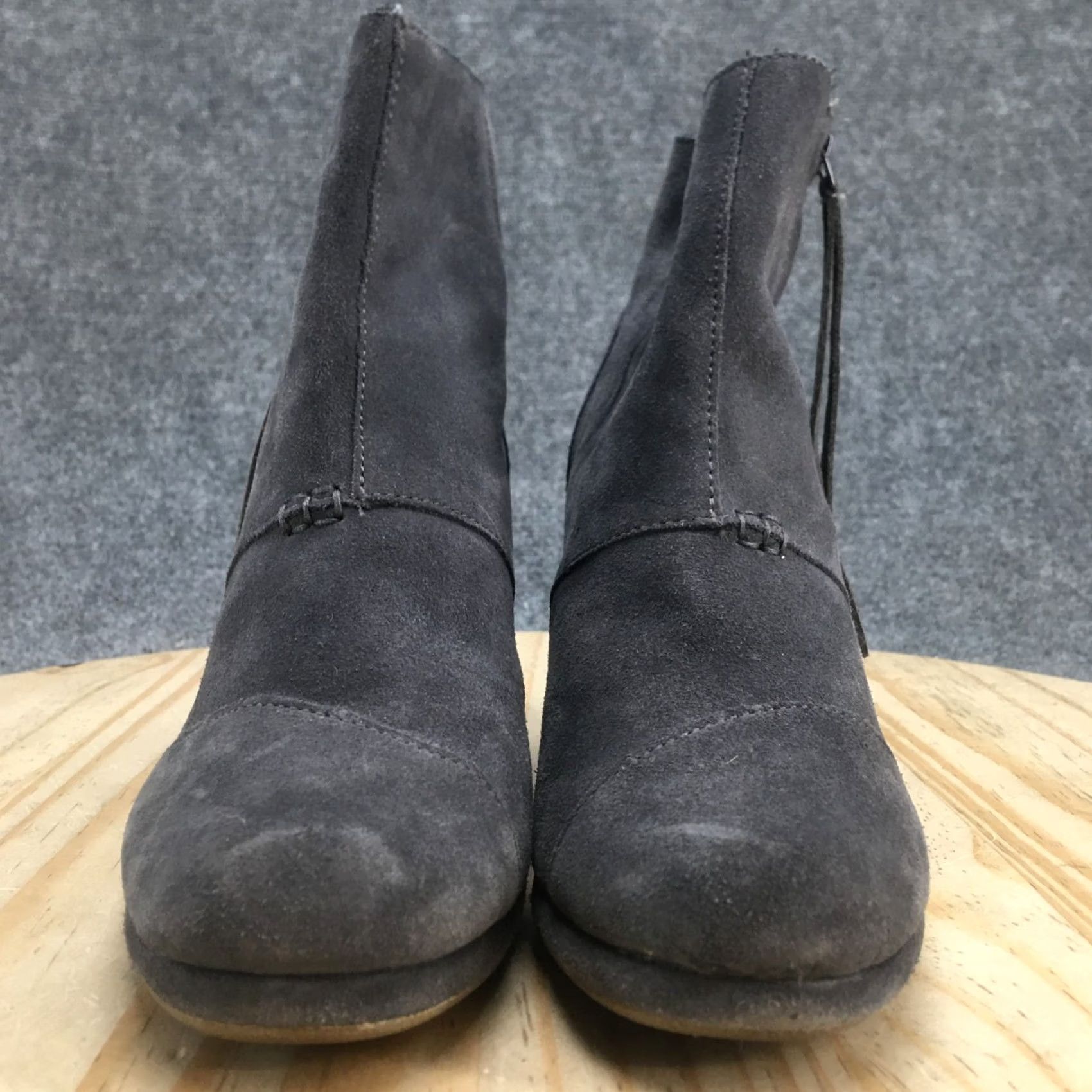 Toms TOMS Boots Womens 9.5 Desert Gray Round Toe Casual Comfort Wedge Heels Ankle Top Mens Womens Size L / US 10 / IT 46 - 7 Thumbnail