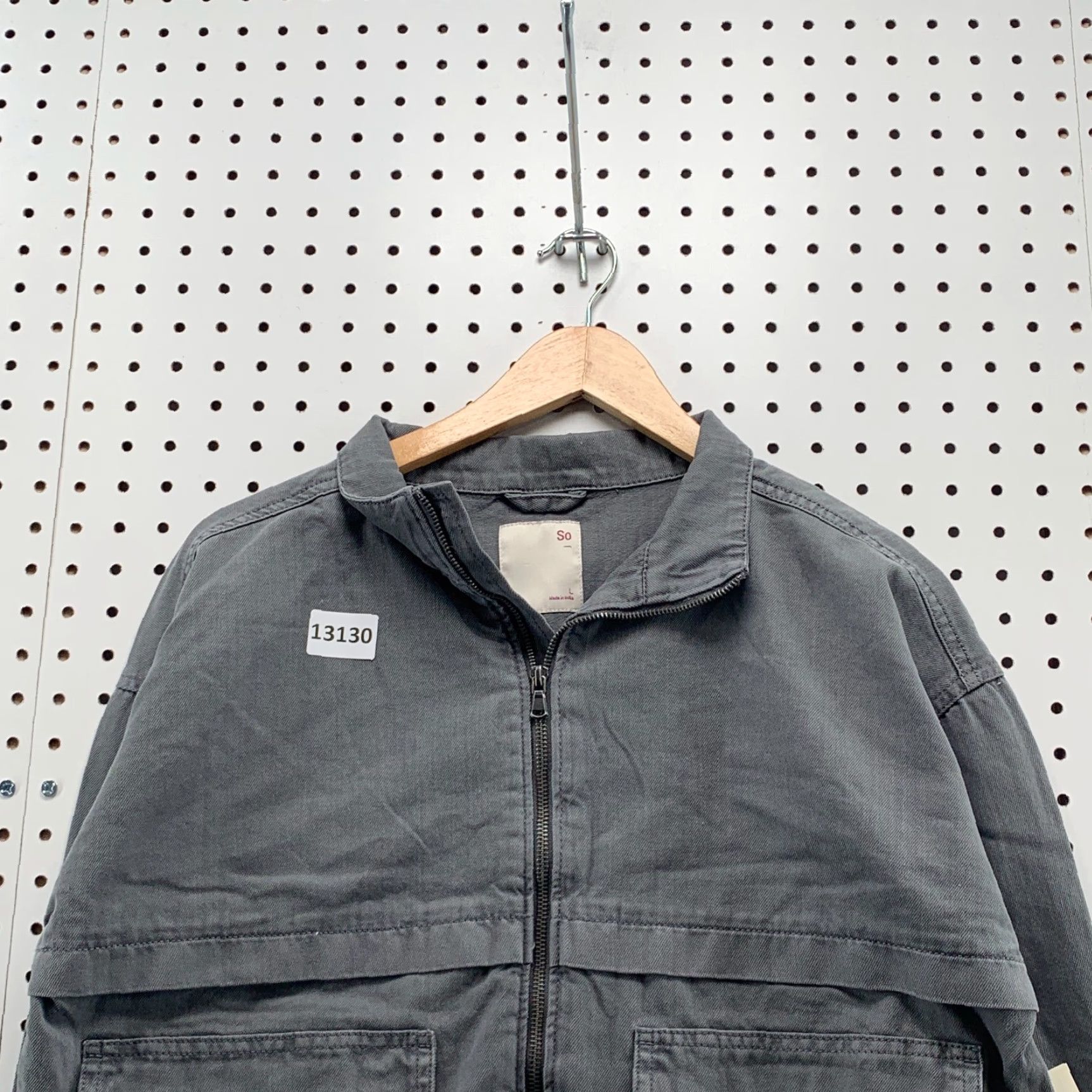 Vintage VINTAGE NEW SO Brand Canvas Cropped Drop Shoulder Utility Jacket Gray Womens L NWT 0 Size L / US 10 / IT 46 - 2 Thumbnail