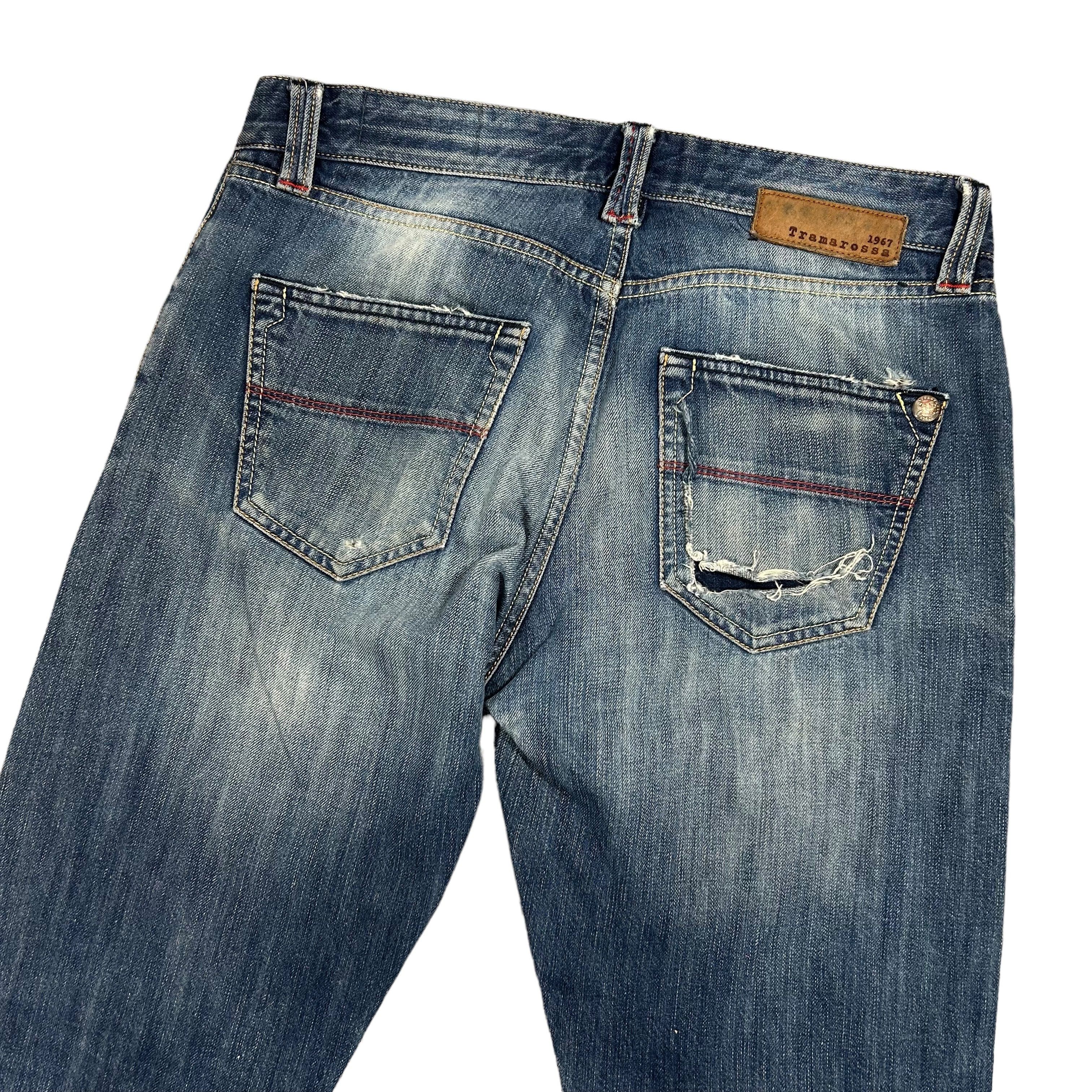 Other Sartoria Tramarossa Washed Blue Ripped Selvedge Jeans Sz 31 Size US 31 - 4 Thumbnail